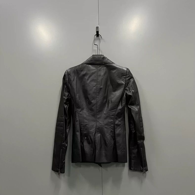 Prada Prada Black slanted zipper leather jacket 2502-Nextarrow Size US XXS / EU 40 - 2 Thumbnail