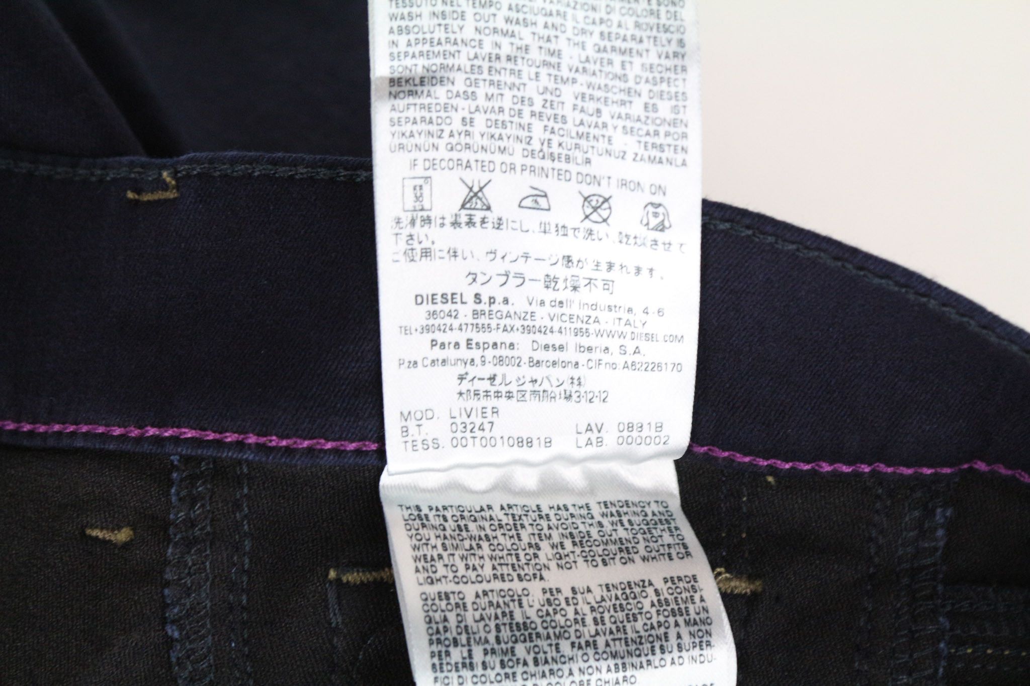 Diesel LIVIER 0881B W24 Blue Jegging Jeans 71551 Size 24" / US 00 / IT 34 - 9 Thumbnail