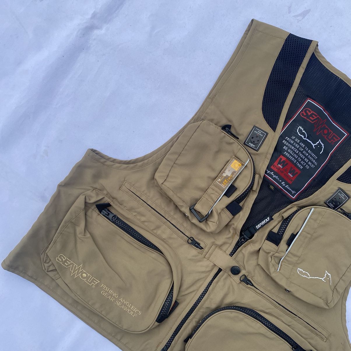 Hunter × Japanese Brand × Vintage SeaWolf Hunters Fishing Angler’s Gear Multi Pocket Vest Size US XXL / EU 58 / 5 - 6 Thumbnail