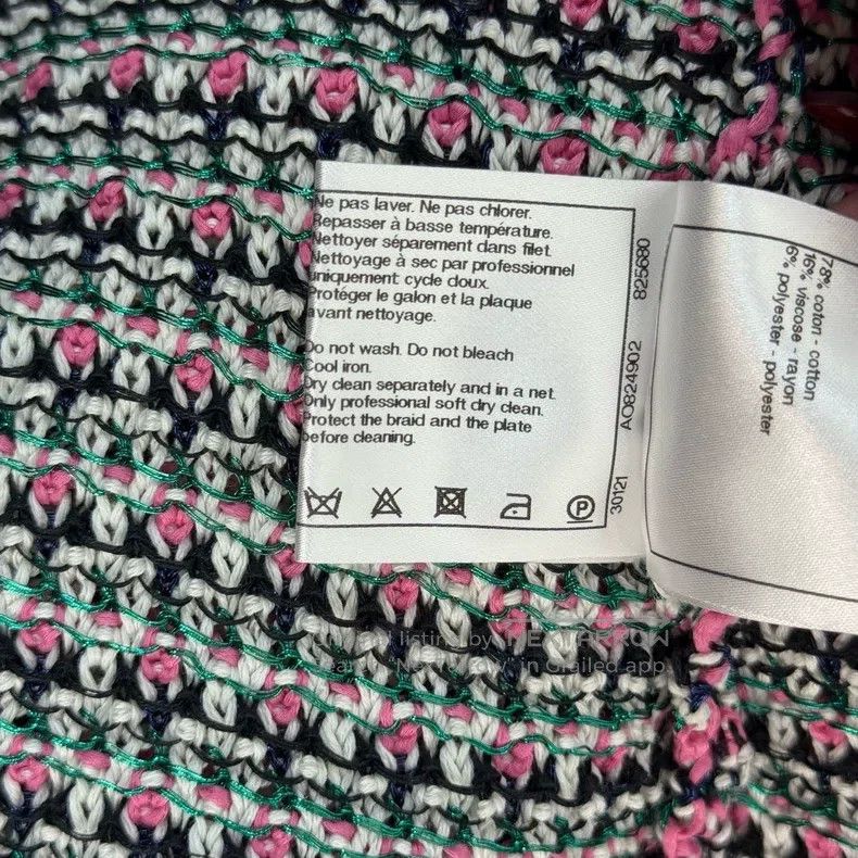 Chanel Chanel Black and pink striped classic logo knitwear sweate Size XS / US 0-2 / IT 36-38 - 7 Thumbnail