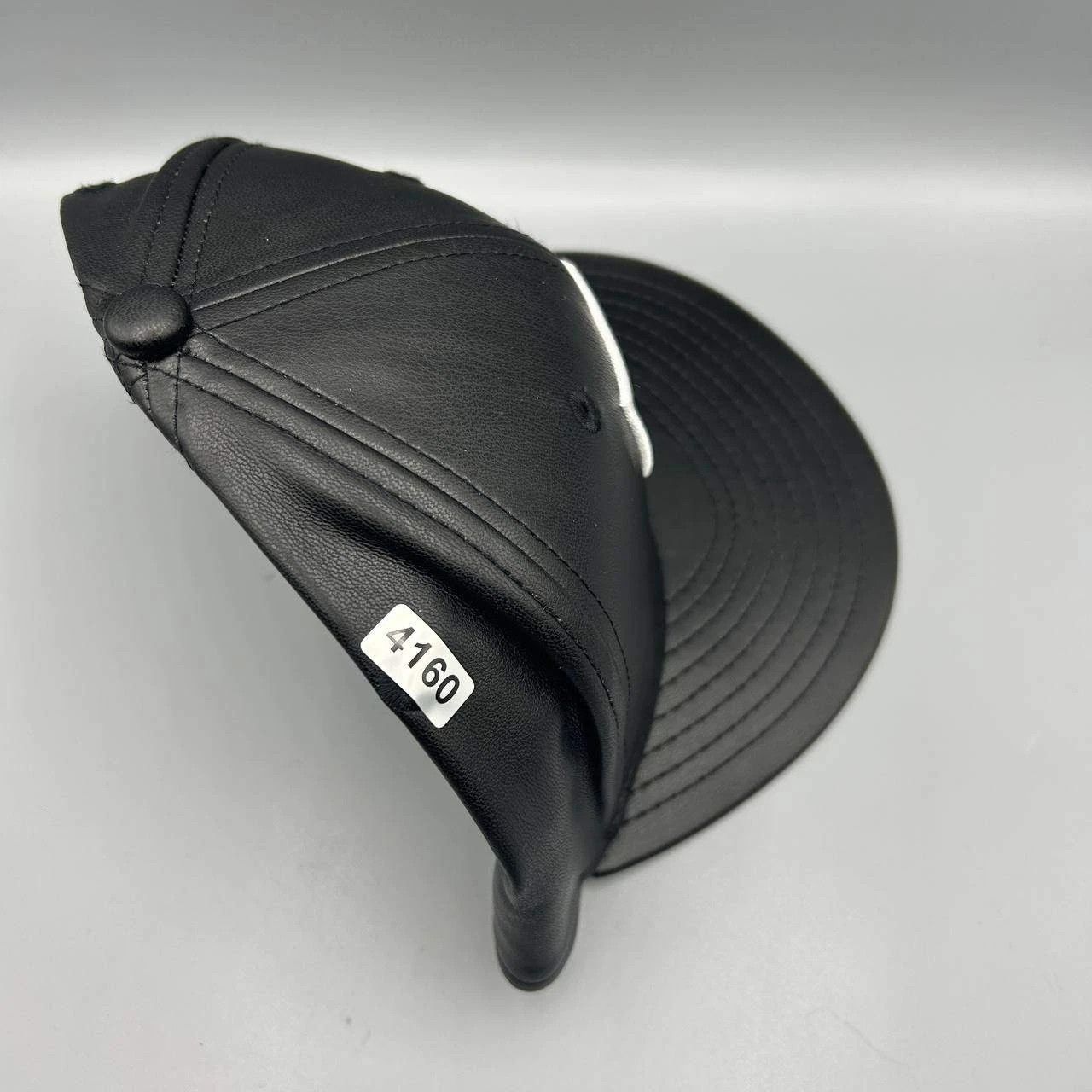 New Era Las Vegas Raiders Hat Men 7 1/8 Black PU Leather Fitted Cap Size ONE SIZE - 9 Thumbnail
