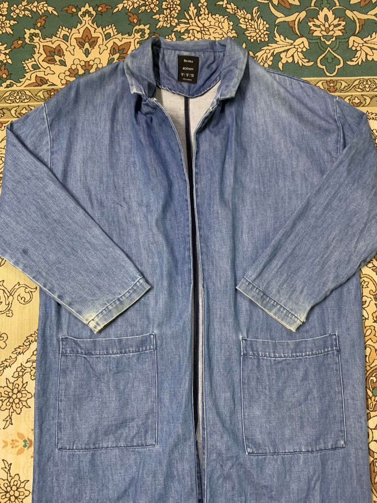 Bershka BERSHKA LONG JACKET DENIM Size US M / EU 48-50 / 2 - 4 Thumbnail