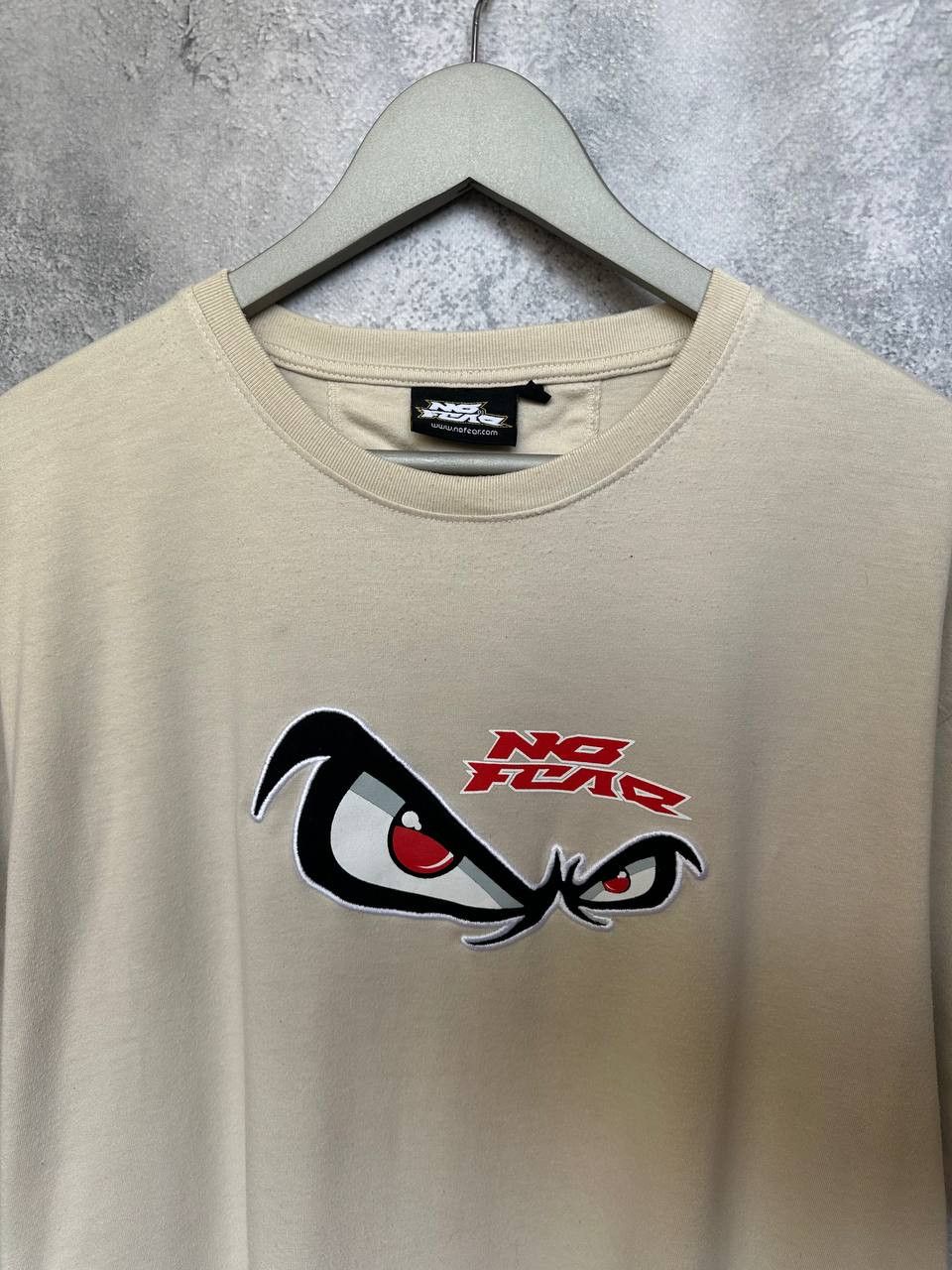 No Fear No Fear Vintage Y2K Big Eyes T-Shirt Beige Crew Tee Size US XL / EU 56 / 4 - 5 Thumbnail