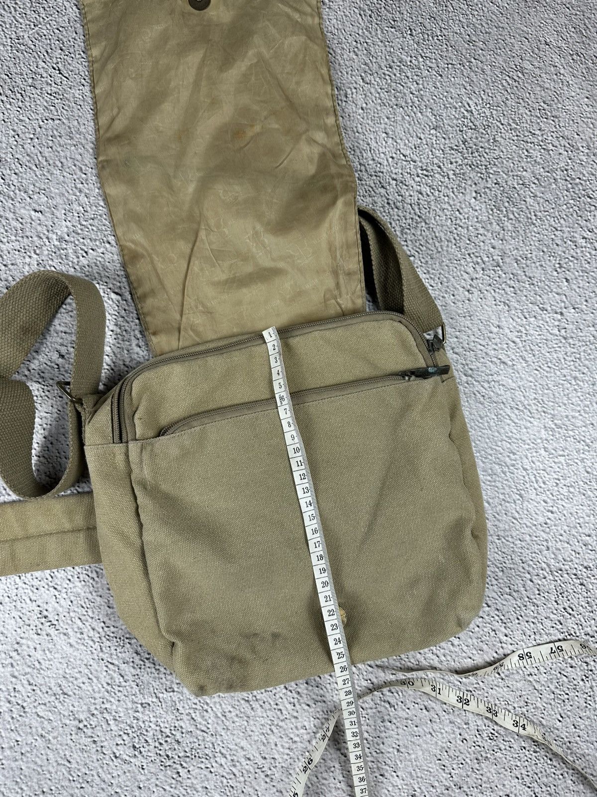 Japanese Brand Vintage Diesel Style Shoulder Bag Canvas Y2K Faded SK8 Size ONE SIZE - 10 Thumbnail