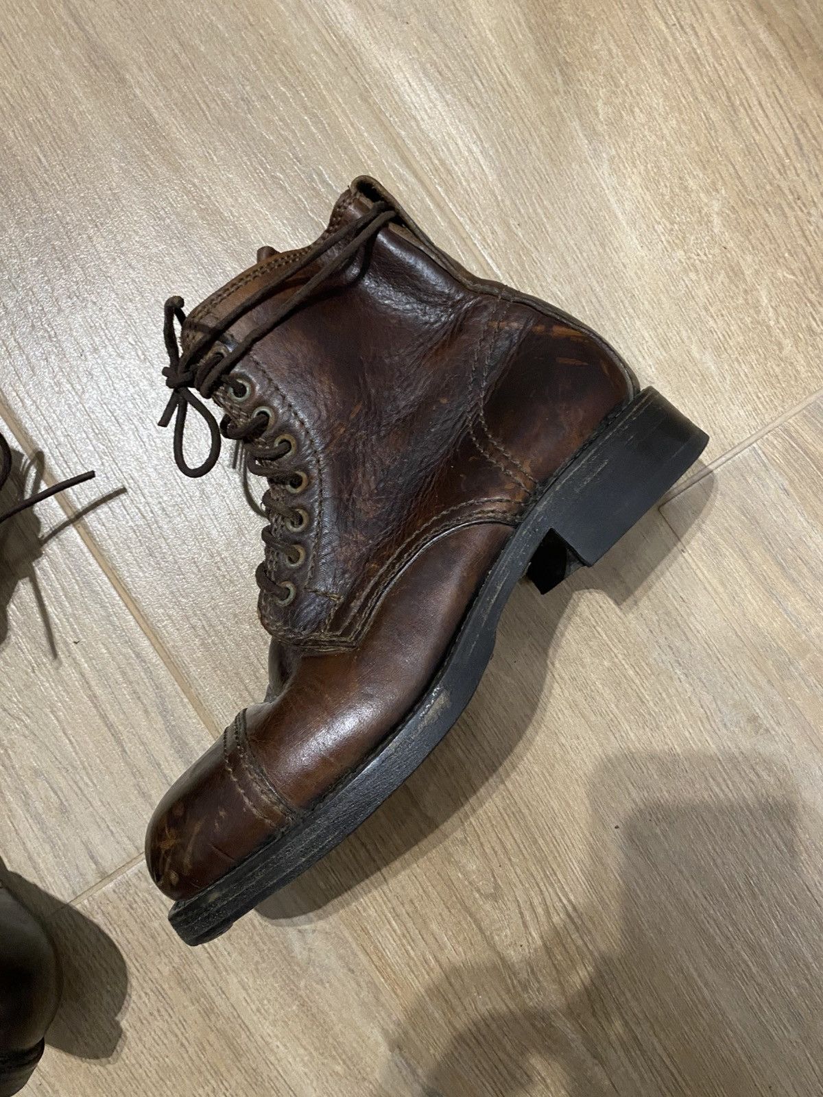 Dolce & Gabbana Dolce & Gabbana Main Line Brown Leather Army Combat Boots Size US 8 / EU 41 - 3 Thumbnail