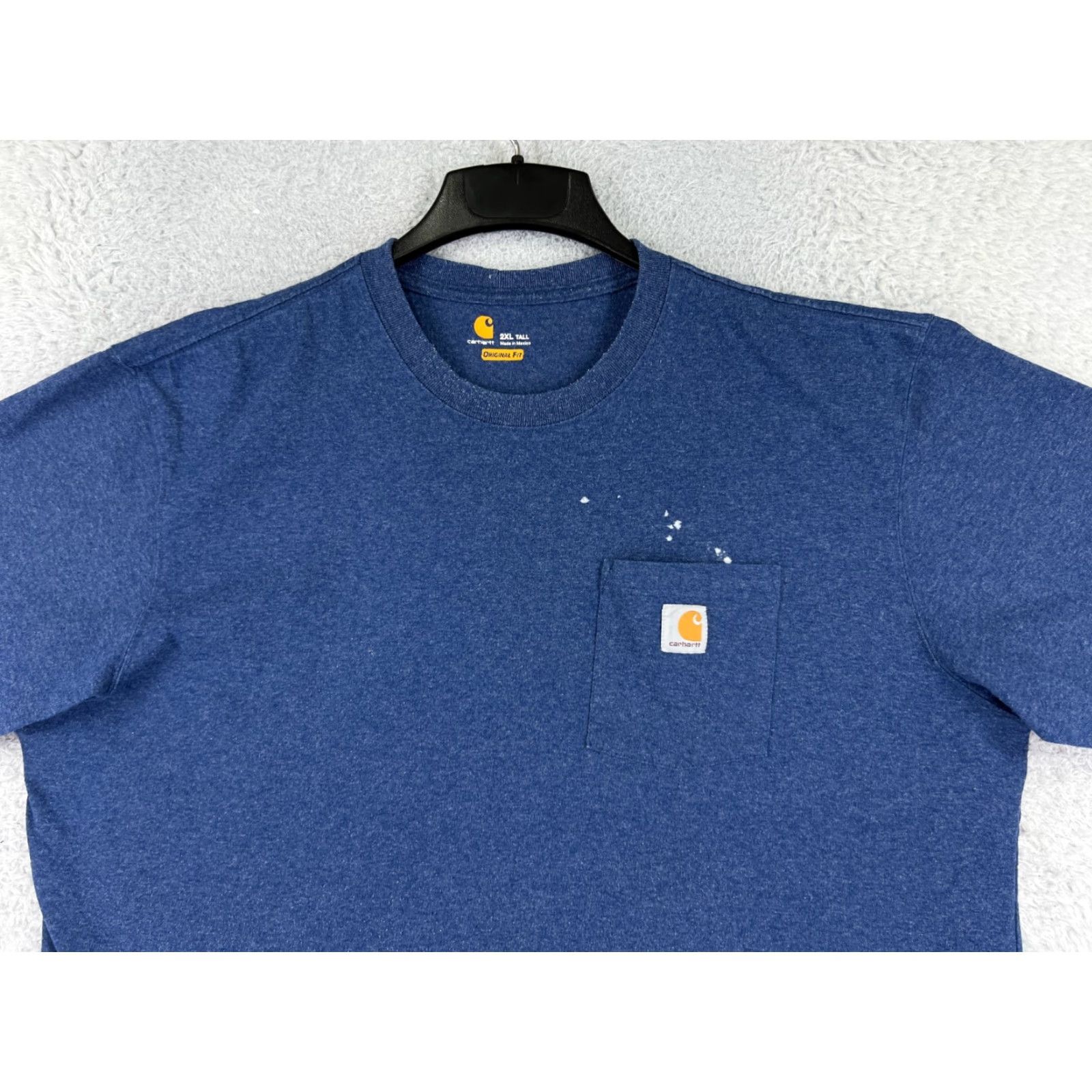 Carhartt Carhartt Shirt Mens 2XL Blue Short Sleeve Crew Neck Cotton Blend Jersey Logo 2000s Work Modern American Mens T-Shirt Size US XXL / EU 58 / 5 - 7 Thumbnail