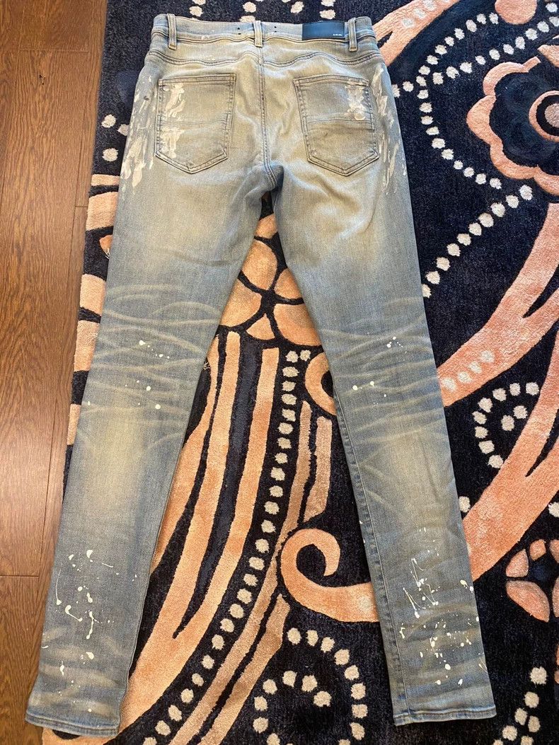 Amiri Amiri 17th season blue diamond baseboard ink jeans Size US 34 / EU 50 - 2 Thumbnail