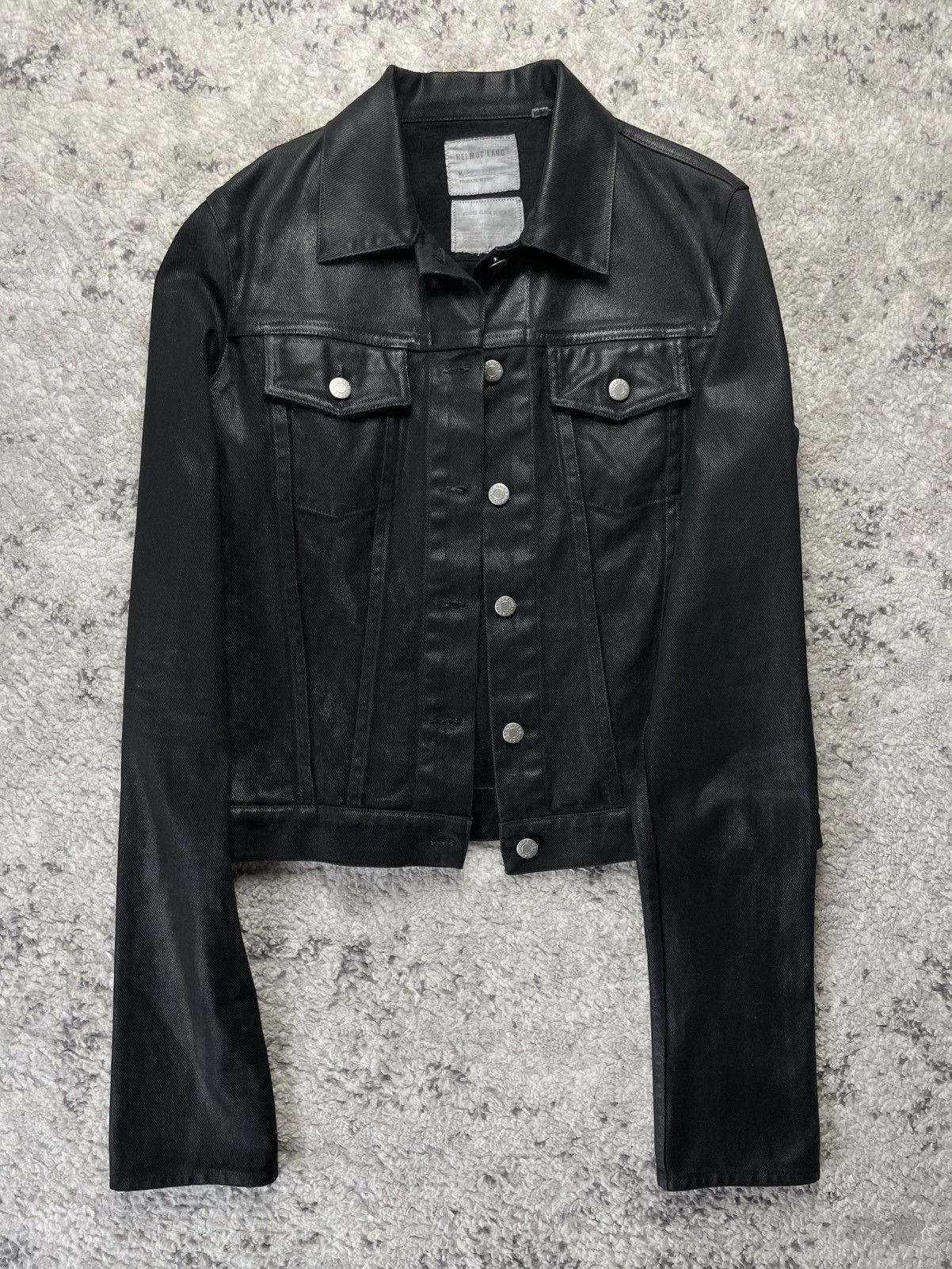 Helmut Lang 1999 Coated Denim Jacket | Grailed