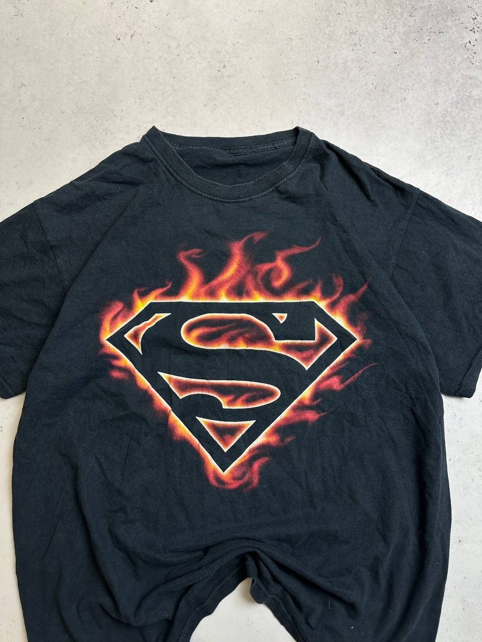 Vintage Vintage Superman Flames Boxy T-shirt Y2K L Size US L / EU 52-54 / 3 - 3 Thumbnail