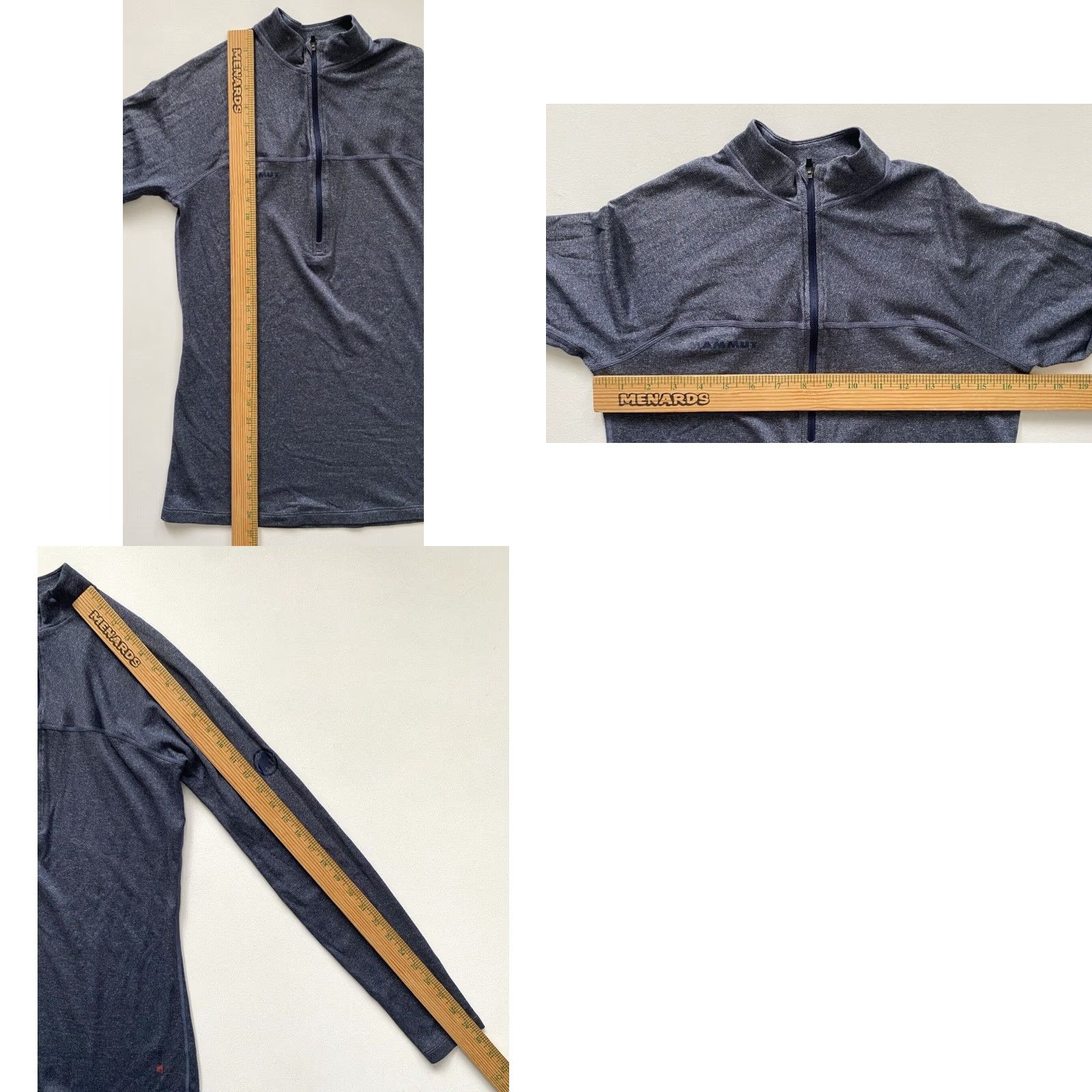 Mammut Mammut Men's T-Shirt Zip Half-Zip Long Sleeve Polartec Mid-layer Activewear Sz S Blue Logo Size US S / EU 44-46 / 1 - 9 Thumbnail