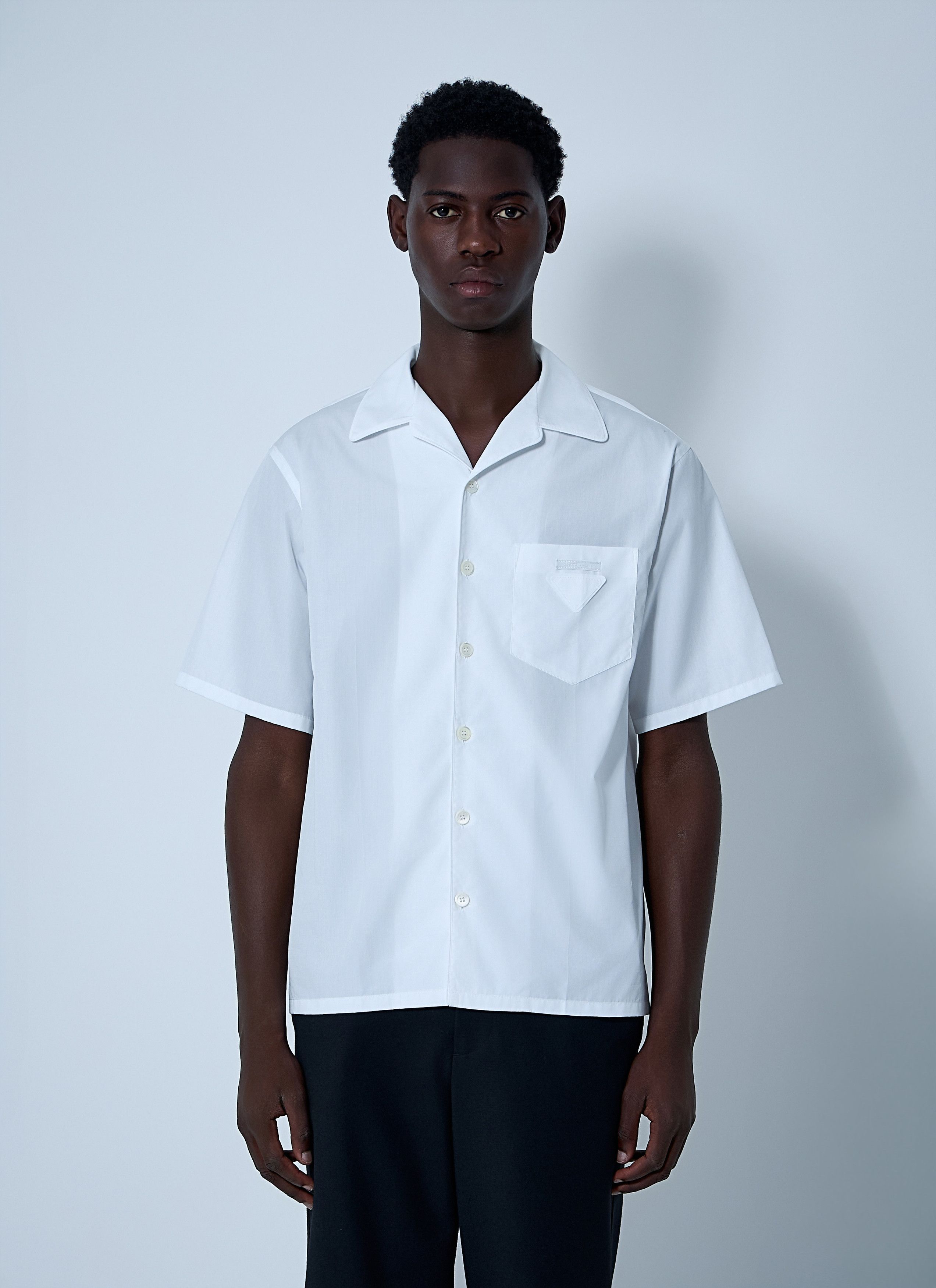 Prada Logo Motif Shirt Size US M / EU 48-50 / 2 - 1 Thumbnail