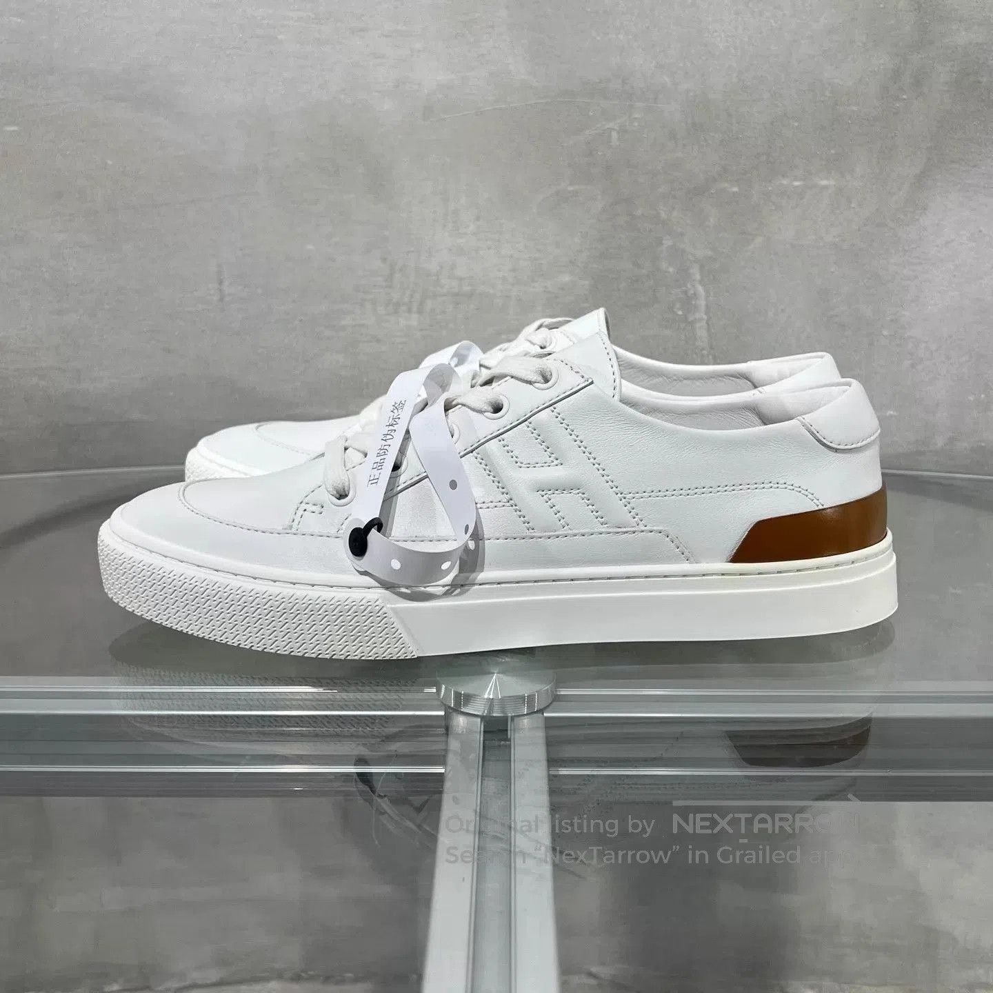 Hermes White Low. Size US 7 / EU 40 - 3 Thumbnail
