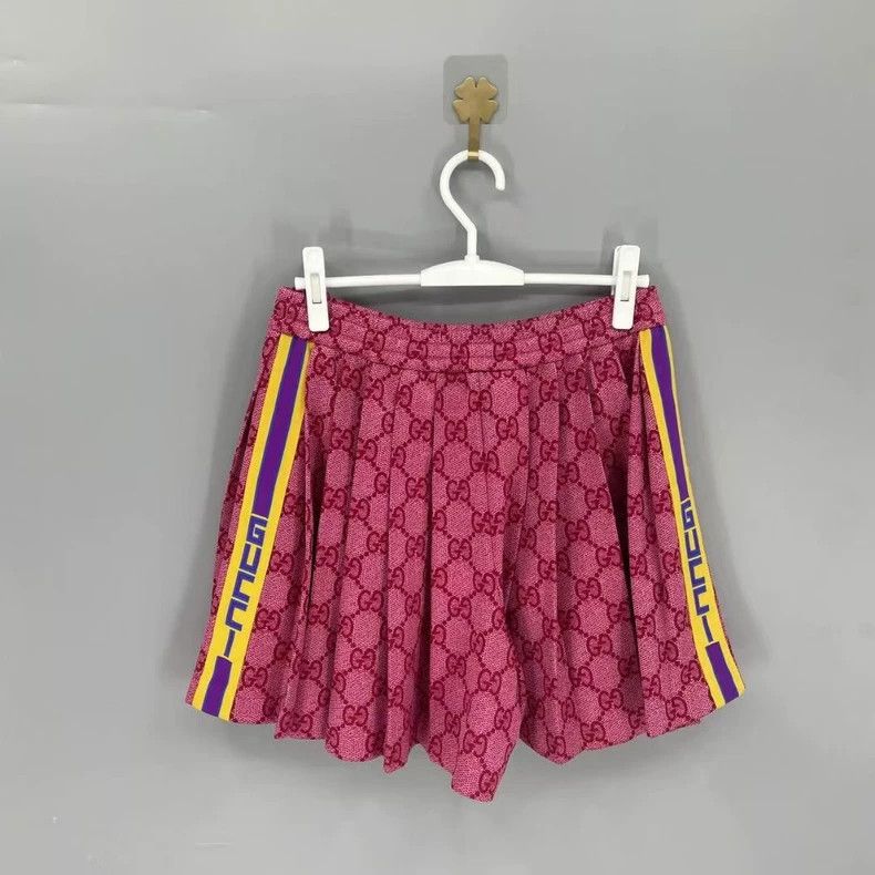 Gucci GucciClassic Old Flower Full Print Logo Short Skirt 2503-Ne Size 42" / US 20 - 2 Thumbnail