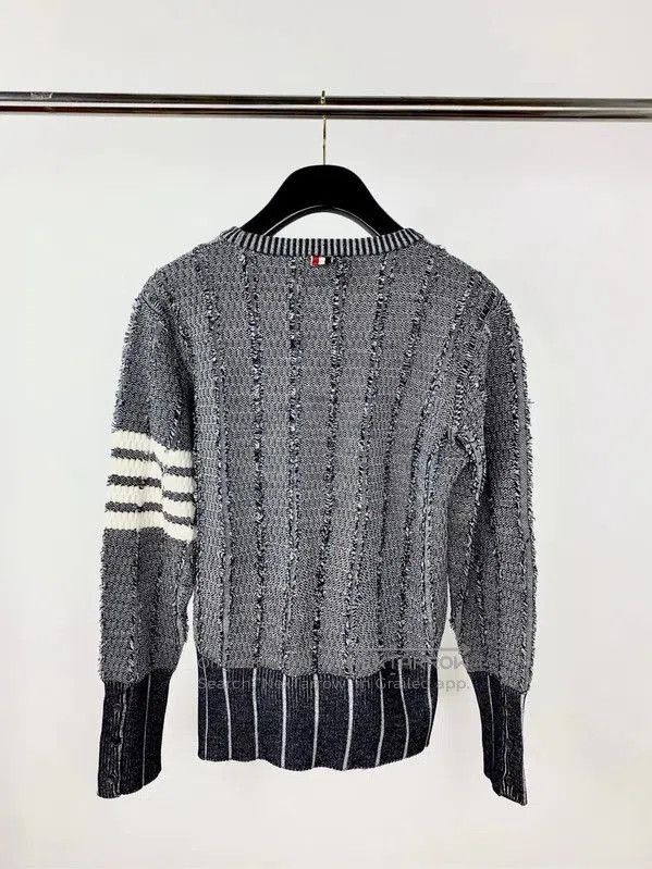 Thom Browne Thom Browne Gray Men's Pullover Sweater . Size US M / EU 48-50 / 2 - 2 Thumbnail
