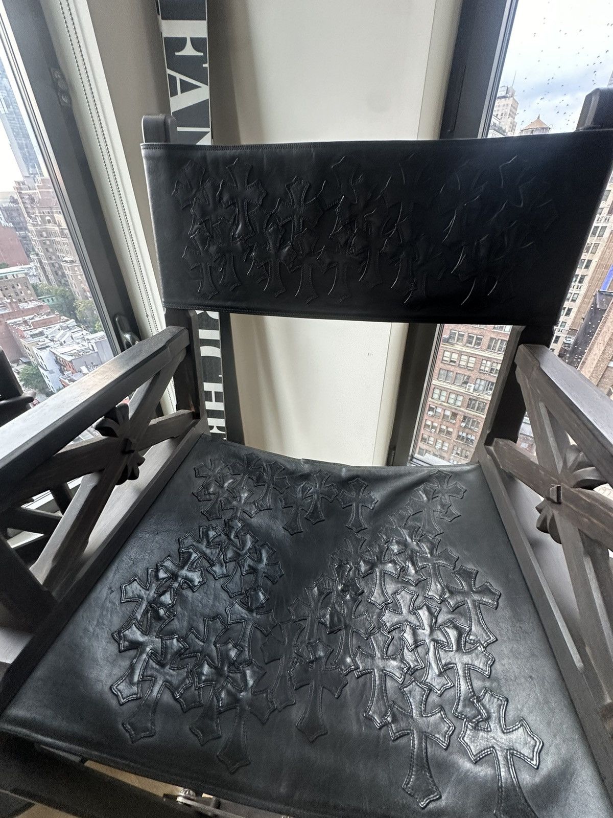 Chrome Hearts CHROME HEARTS MOVIE STAR PRODUCER EBONY CROSS PATCH CHAIR Size ONE SIZE - 2 Thumbnail