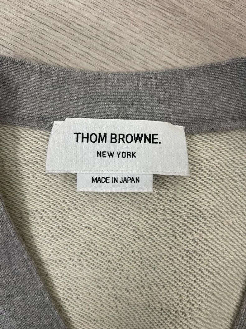 Thom Browne Thom browne Gray four-striped knitted cardigan jacket 2504- Size XS / US 0-2 / IT 36-38 - 6 Thumbnail