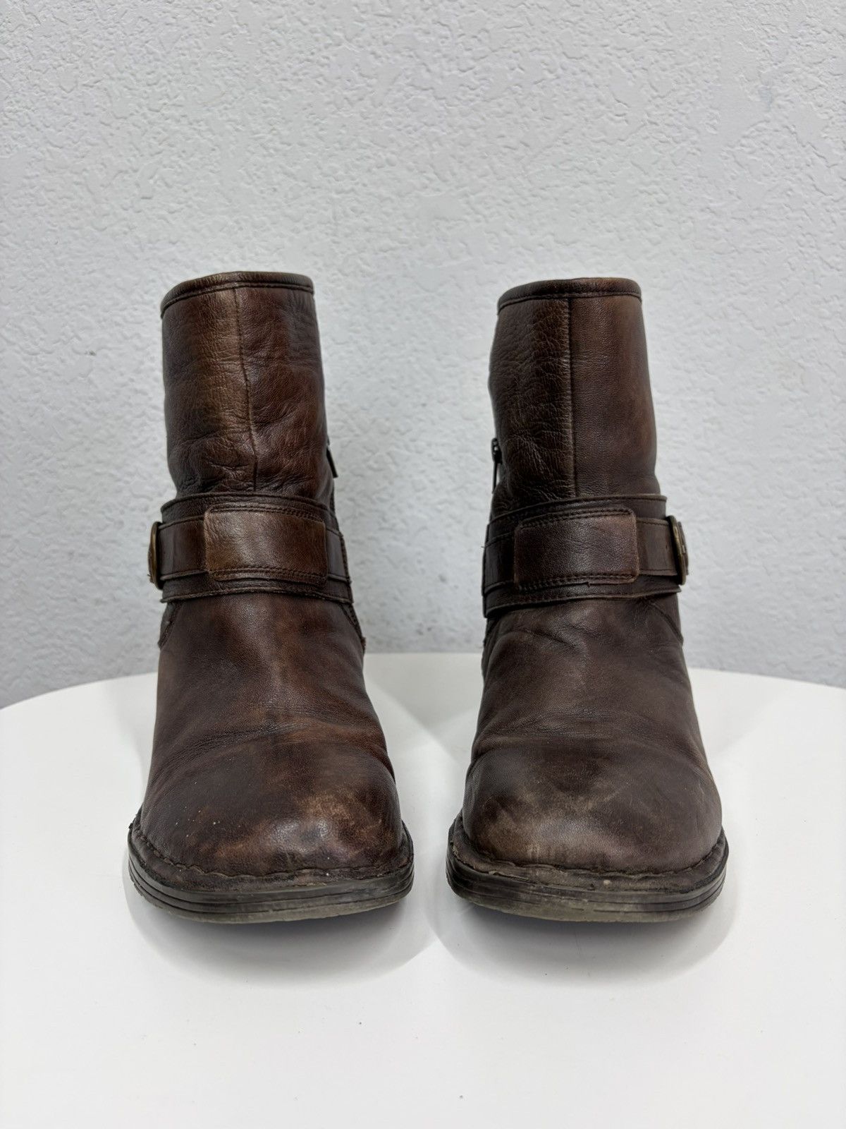 A.S.98 Vintage Like Maison Margiela Belted Leather Biker Boots 00s Size US 8 / EU 41 - 7 Thumbnail