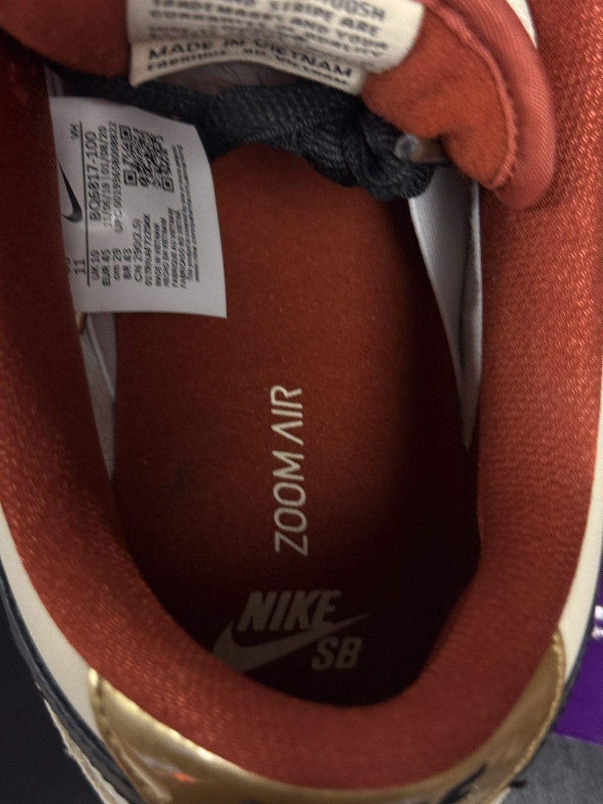 Nike Size 11 - Nike Dunk SB Low Muslin “Hennessy” 2020 Size US 11 / EU 44 - 11 Thumbnail