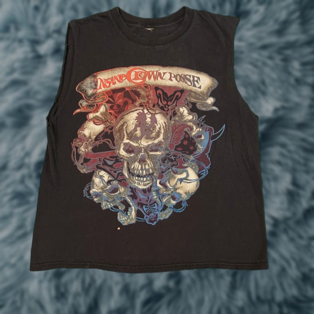 Vintage VINTAGE Insane Clown Posse Pyscopathic Records CutOff Sleeveless Shirt M Shirt Men Black 90s Y2K ICP Gothic Music Hip Hop Size US M / EU 48-50 / 2 - 1 Thumbnail