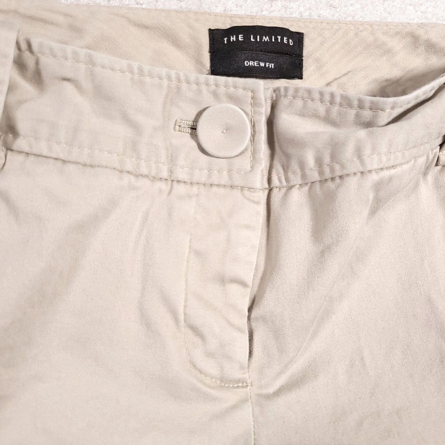 Vintage The Limited Drew Fit Dress Pants Capri Womens 8 Khaki Stretch Straight Leg Chino Capris Tall 8 Beige Women’s Pants Capri* Size 30" / US 8 / IT 44 - 4 Thumbnail