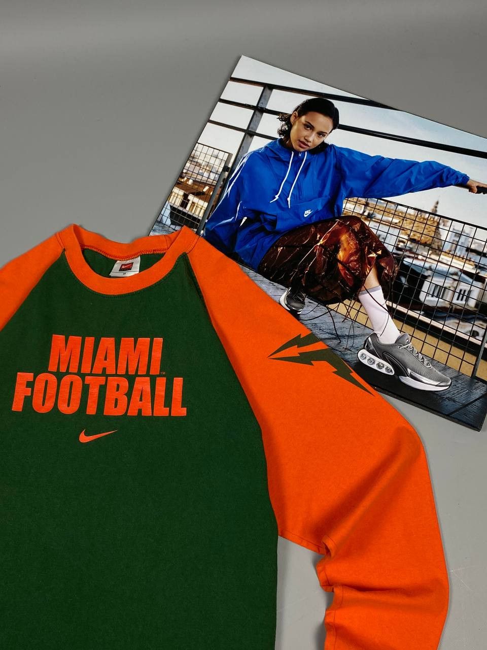 Nike Vintage Nike Team Miami Football Shirt Green Orange Y2K Size US M / EU 48-50 / 2 - 1 Thumbnail