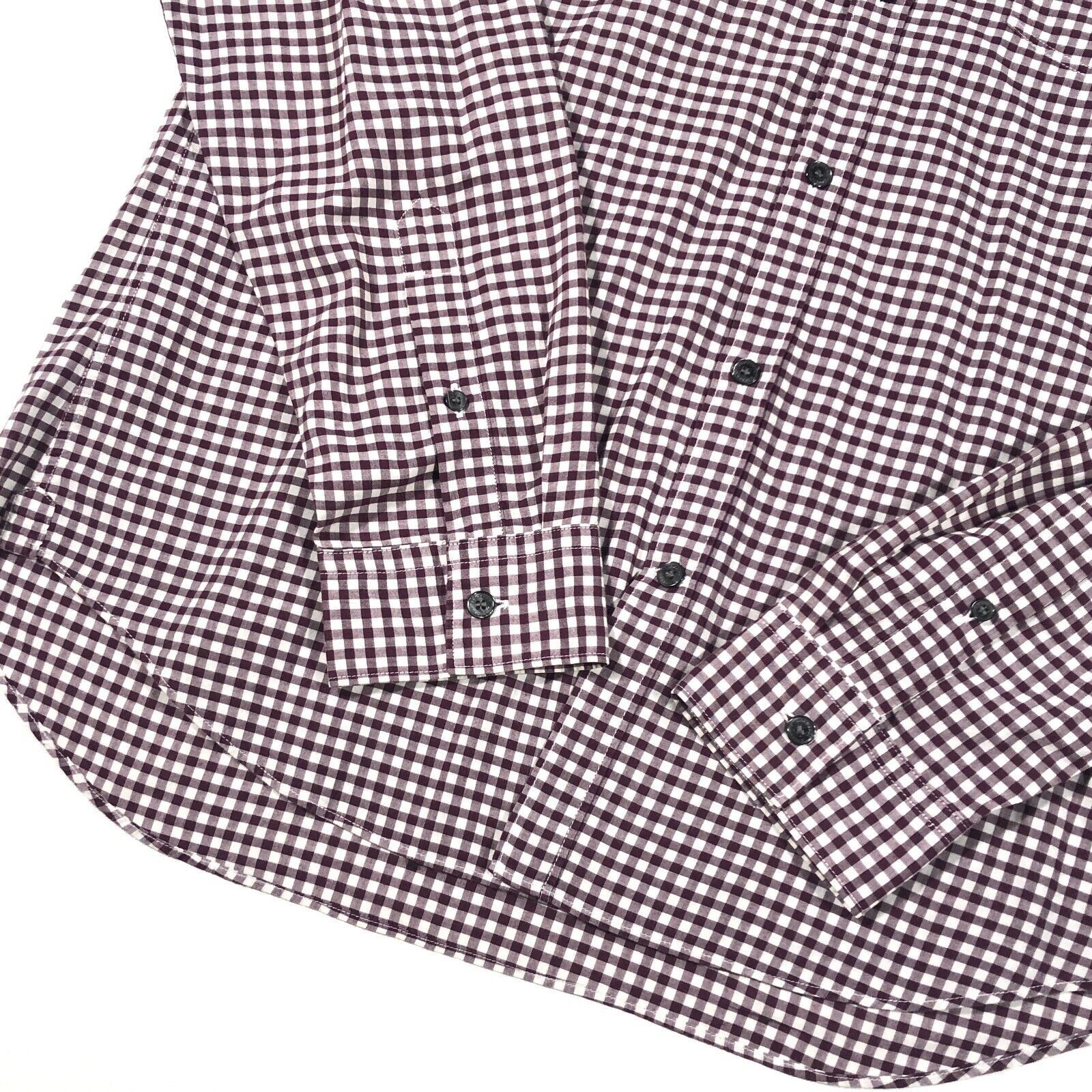 Burberry Burberry Brit White Maroon Plaid Long Sleeve Shirt Large Size US L / EU 52-54 / 3 - 2 Thumbnail