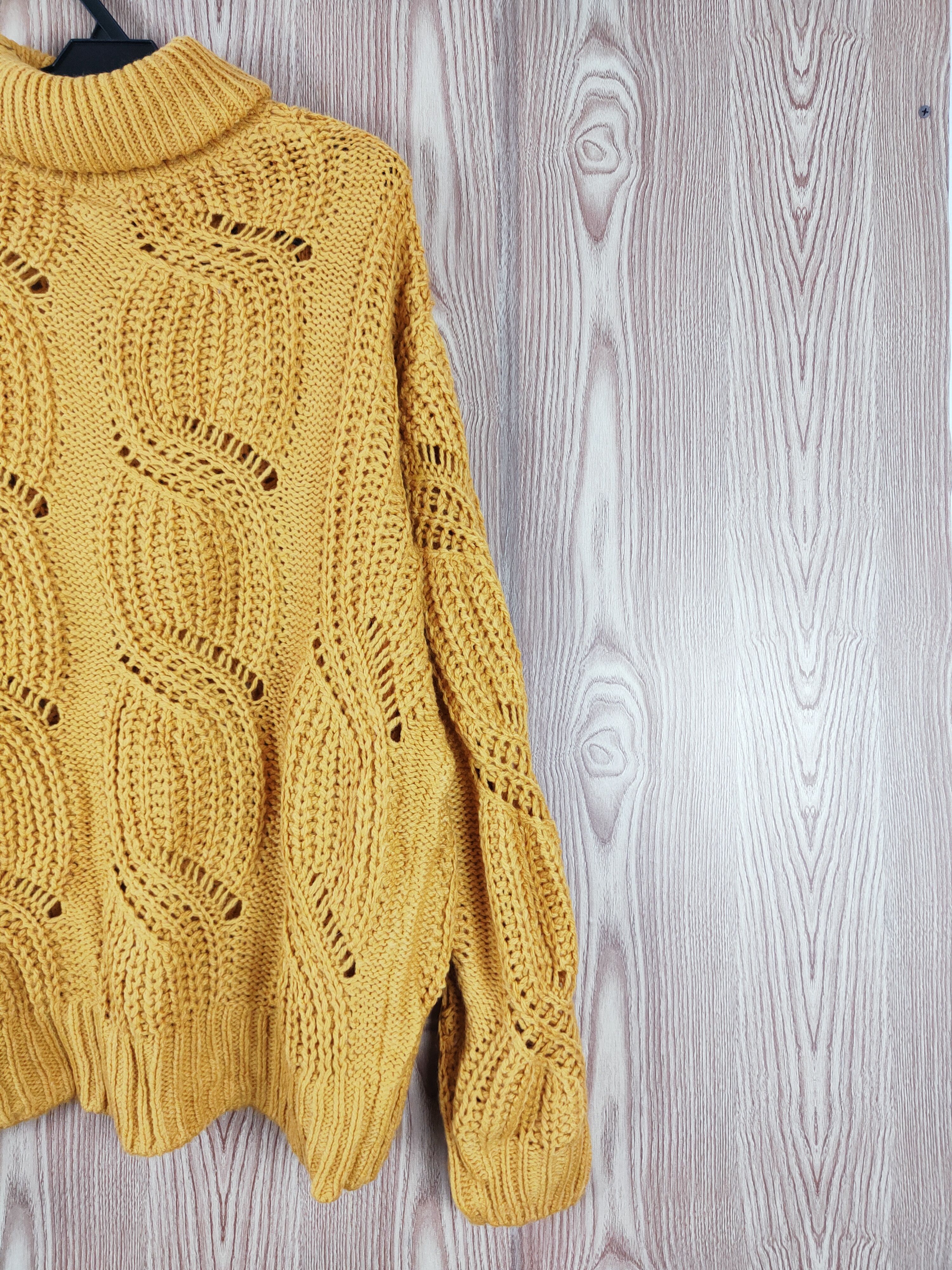 Japanese Brand H&M Mustard Knitwear crochet Sweatshirts #W312 Size M / US 6-8 / IT 42-44 - 9 Thumbnail
