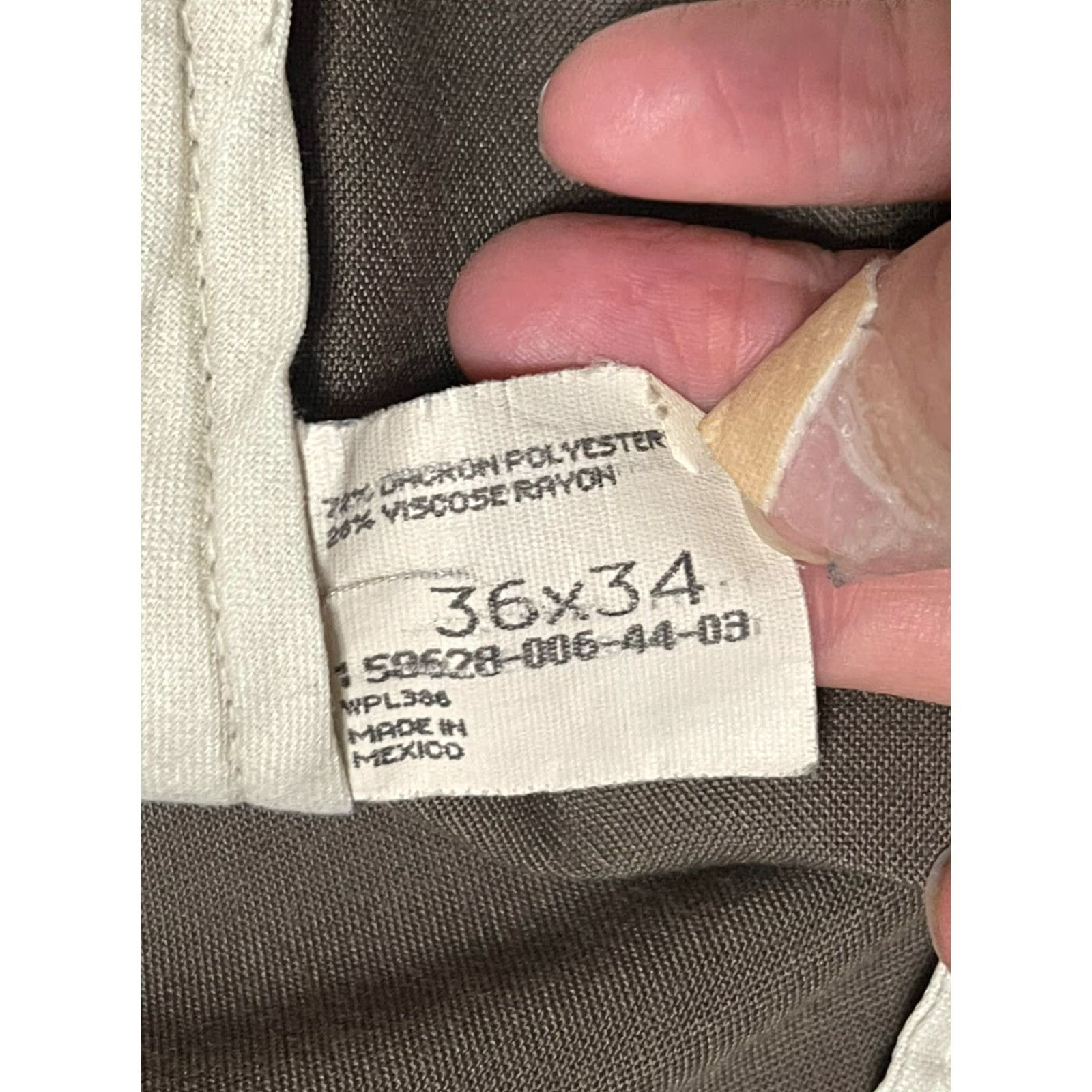 Haggar Haggar Pants Men 36x34 Brown Dress Pants Pleated 47" Length Regular Inseam 34 Straight Chino Vintage No Pattern Solid Casual Size US 36 / EU 52 - 6 Thumbnail