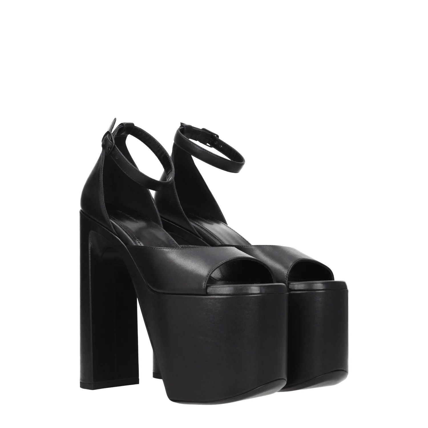 Balenciaga o1bcso1str0625 Camden 160mm Sandals in Black Size US 8 / IT 38 - 2 Thumbnail