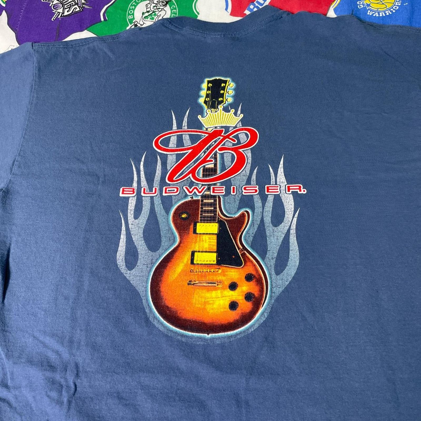 Budweiser × Vintage VTG Budweiser Guitar Beer Promo Mens Sz XL X-Large T-Shirt Size US XL / EU 56 / 4 - 5 Thumbnail