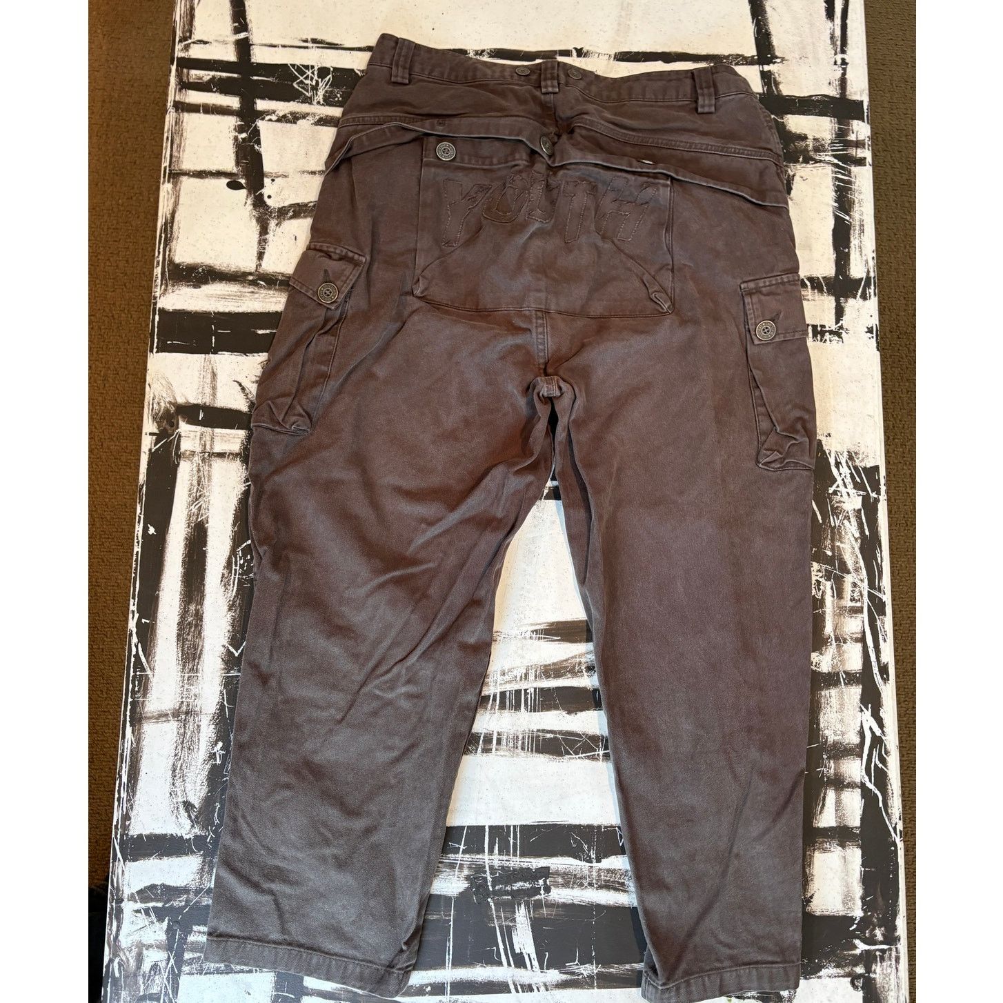 Other LA KING Youth Large Brown Cargo Pants – Utility Pants(32x24) Size US 32 / EU 48 - 4 Thumbnail