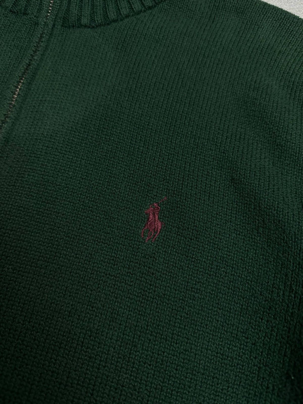 Vintage Polo Ralph Lauren Irish Green Quarter Zip Sweater L
