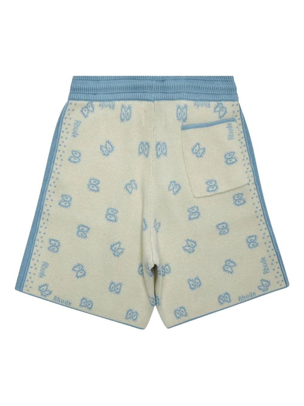 Rhude o1mle1025 Knit Short in Ivory White Size US 32 / EU 48 - 2 Thumbnail