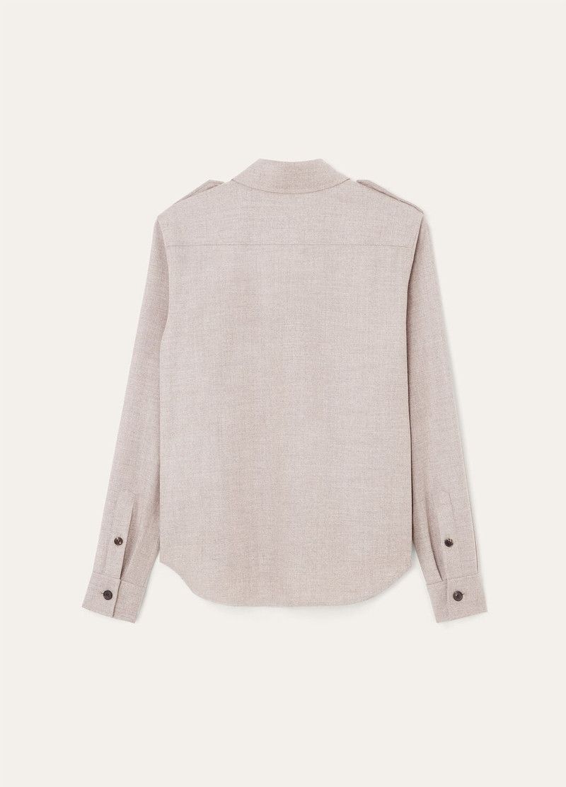 Loro Piana o1srvl11e0526 FAP2668 Anya Shirt in Light Beige Size XS / US 0-2 / IT 36-38 - 6 Thumbnail