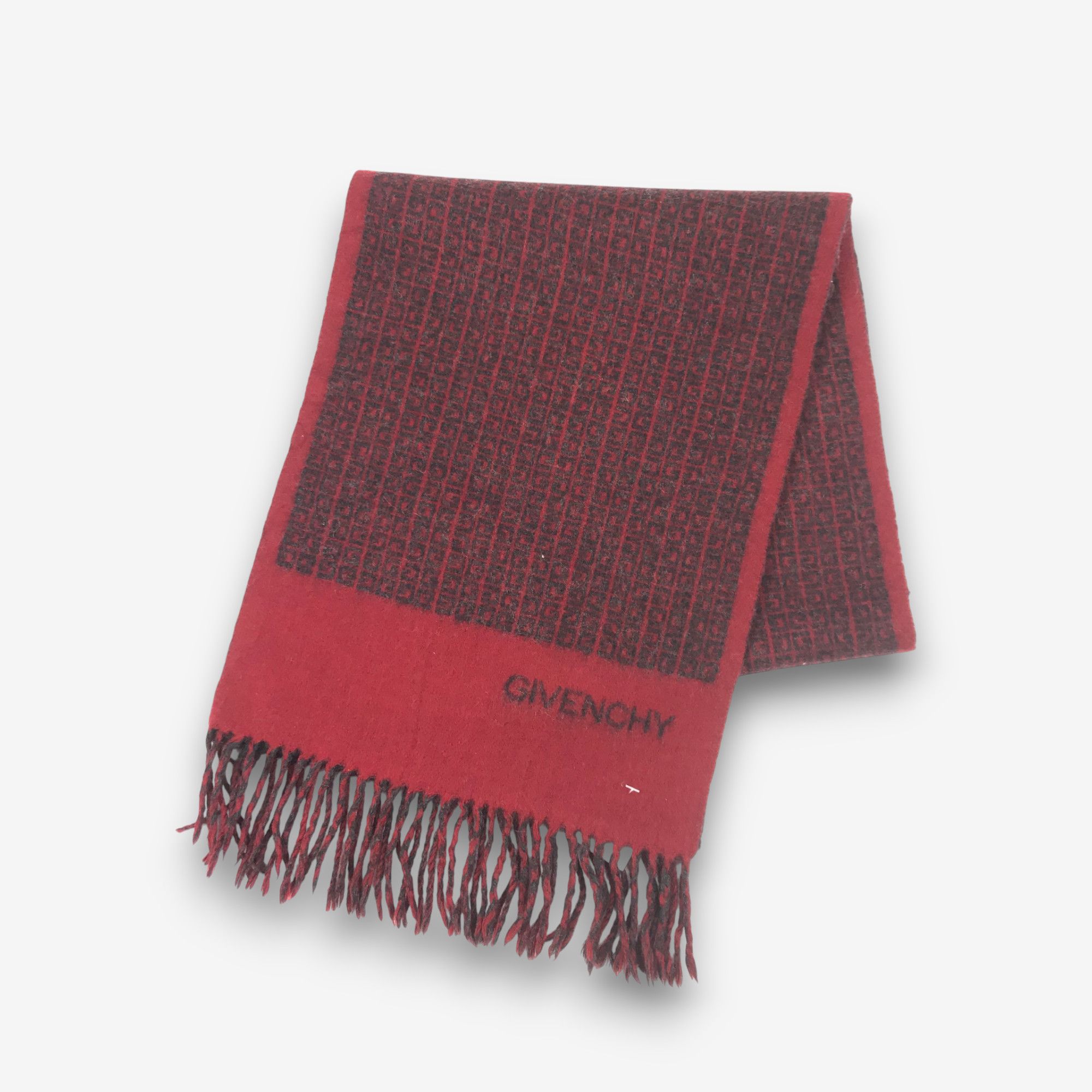 Japanese Brand Vintage 90s Givenchy Scarf Muffler Wool Cashmere Scarves Size ONE SIZE - 3 Thumbnail