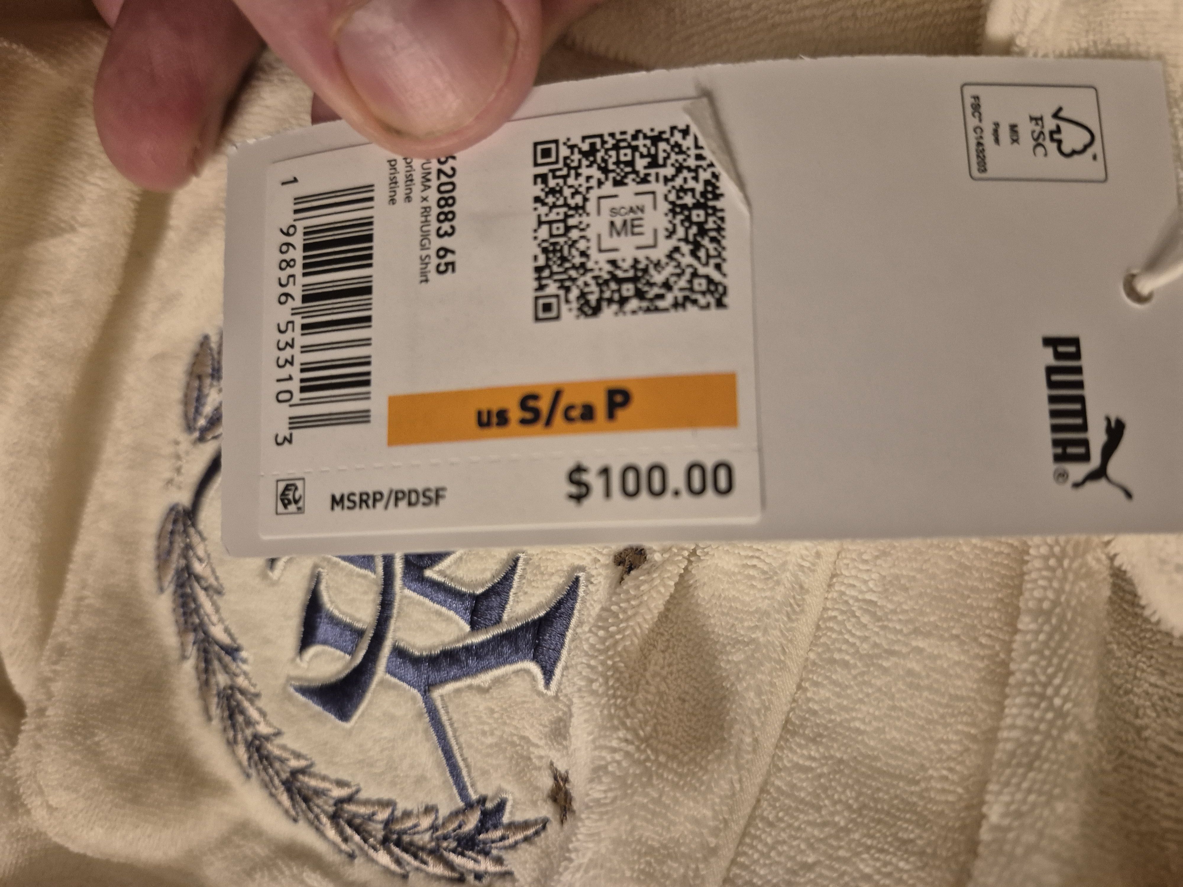 Puma Puma x Rhuigi White NYC Velour Polo Shirt Size Small Size US S / EU 44-46 / 1 - 9 Thumbnail