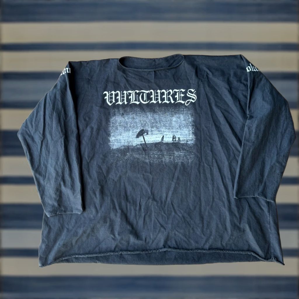 Yeezy Kanye West Vultures Volume 1 Album Long Sleeve Shirt 3 Yeezy Black Cotton Logo Crew Neck Men Vintage No N/A Size US S / EU 44-46 / 1 - 1 Thumbnail