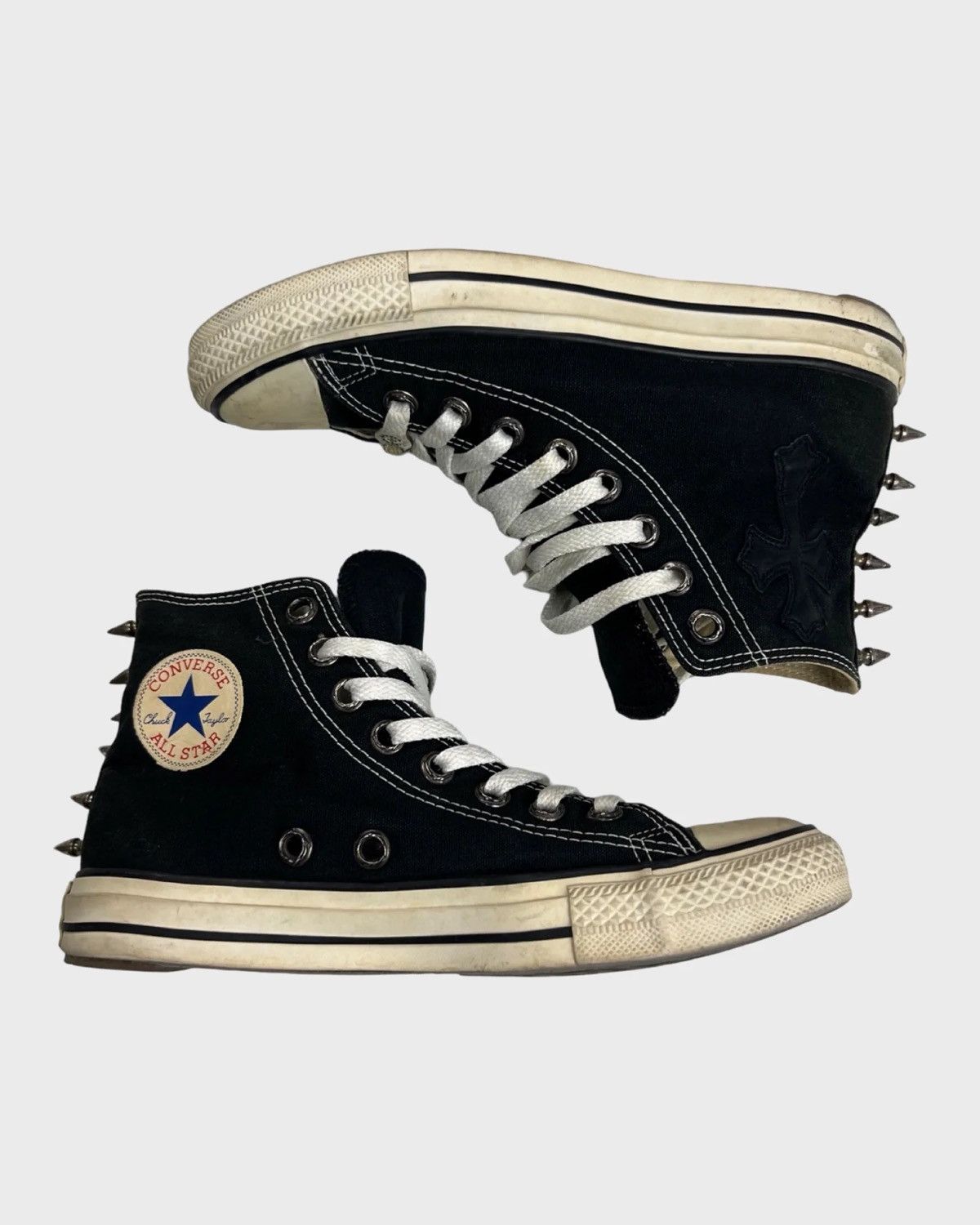 Pre-owned Chrome Hearts X Converse Chrome Hearts Hi Top Sneaker Sz:7