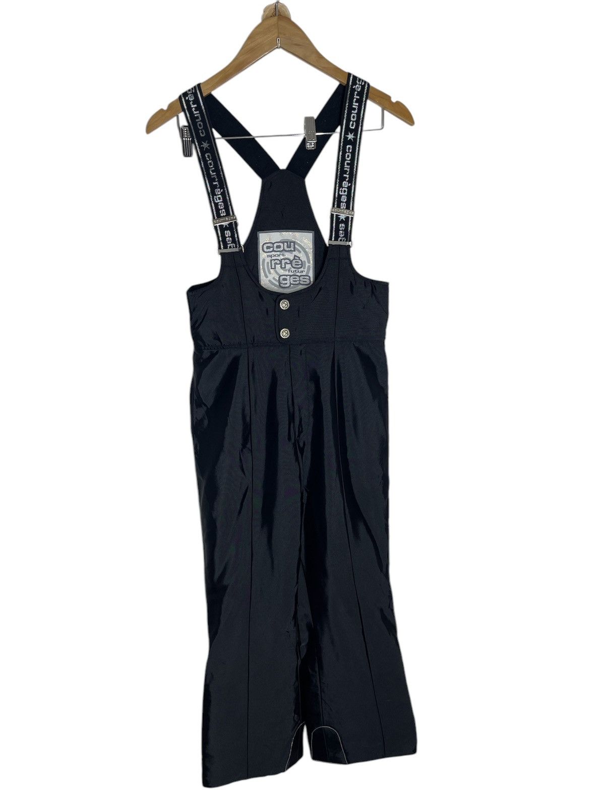 Courreges × Vintage VINTAGE BLACK COURREGES OVERALL SKI STREETWEAR Size US 30 / EU 46 - 1 Thumbnail