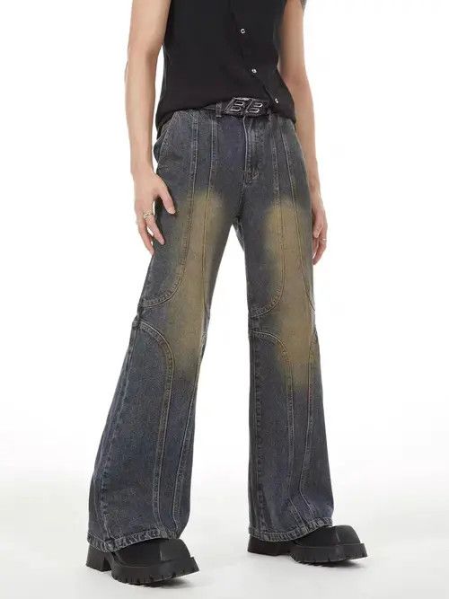 VIBE Vintage individual cut design wide leg jeans Size US 32 / EU 48 - 6 Thumbnail