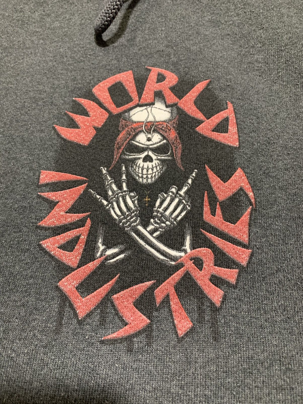 World Industries RARE Vintage World Industries skeleton logo hoodie Size US M / EU 48-50 / 2 - 6 Thumbnail