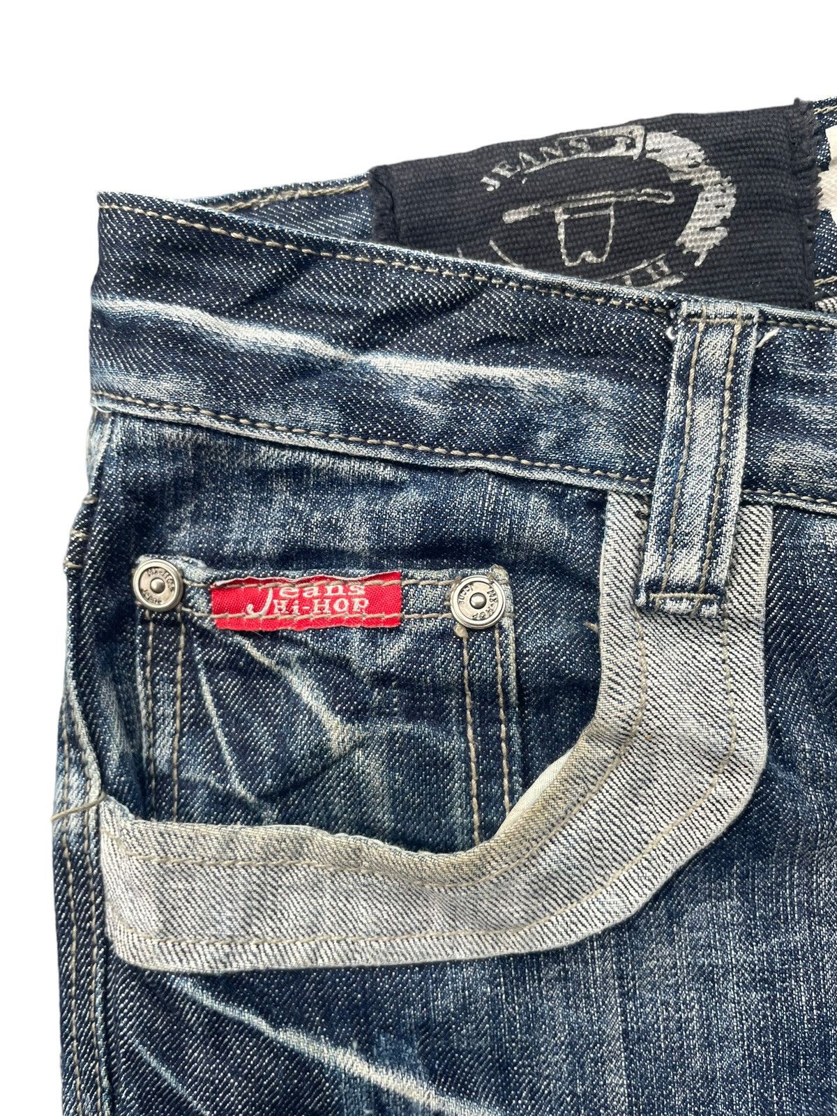 Japanese Brand Hi-Hop Custom Distresed Denim Size US 34 / EU 50 - 6 Thumbnail