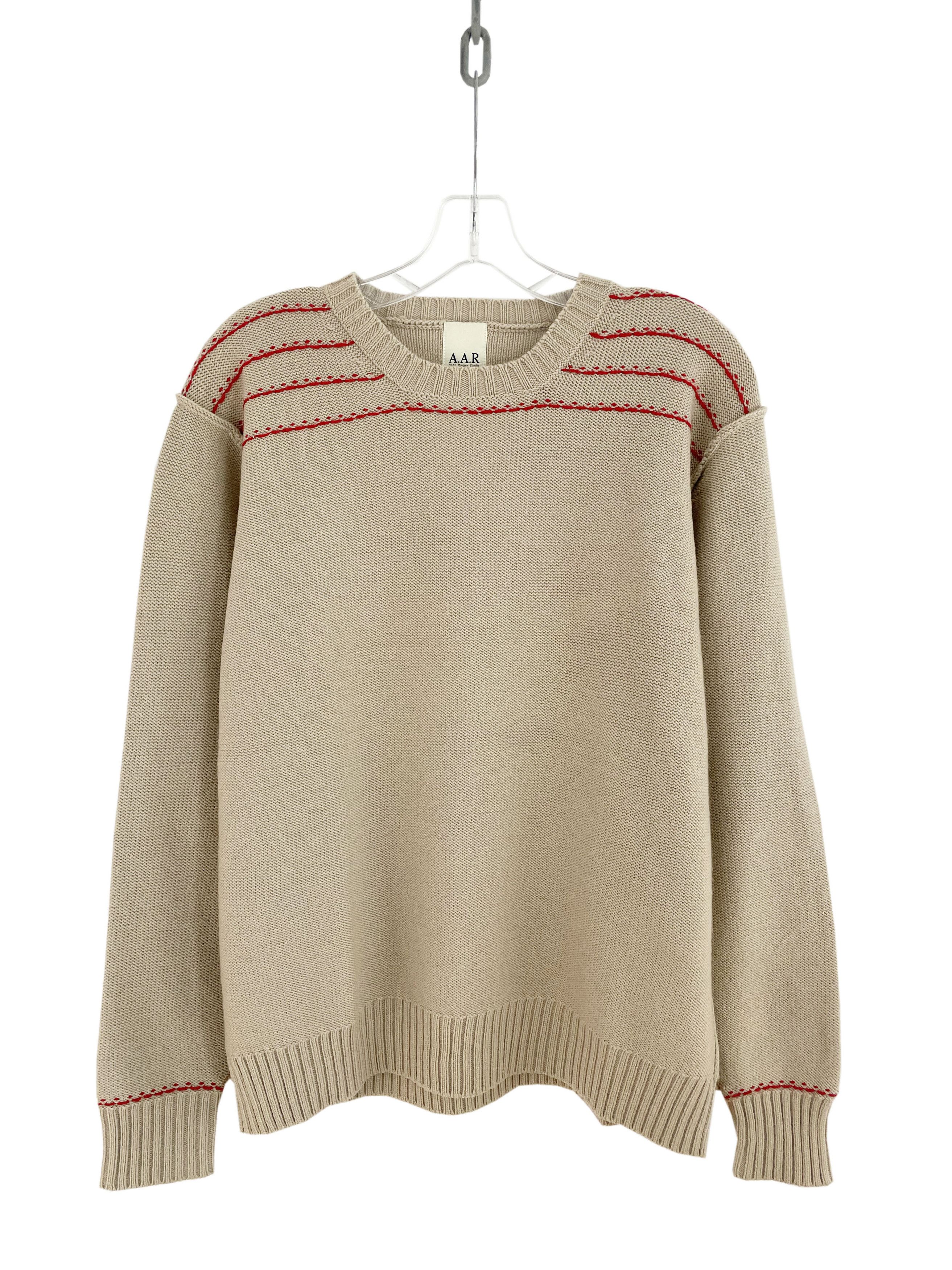 Yohji Yamamoto Against All Risks Contrast Stitch Sweater Size US XL / EU 56 / 4 - 1 Thumbnail
