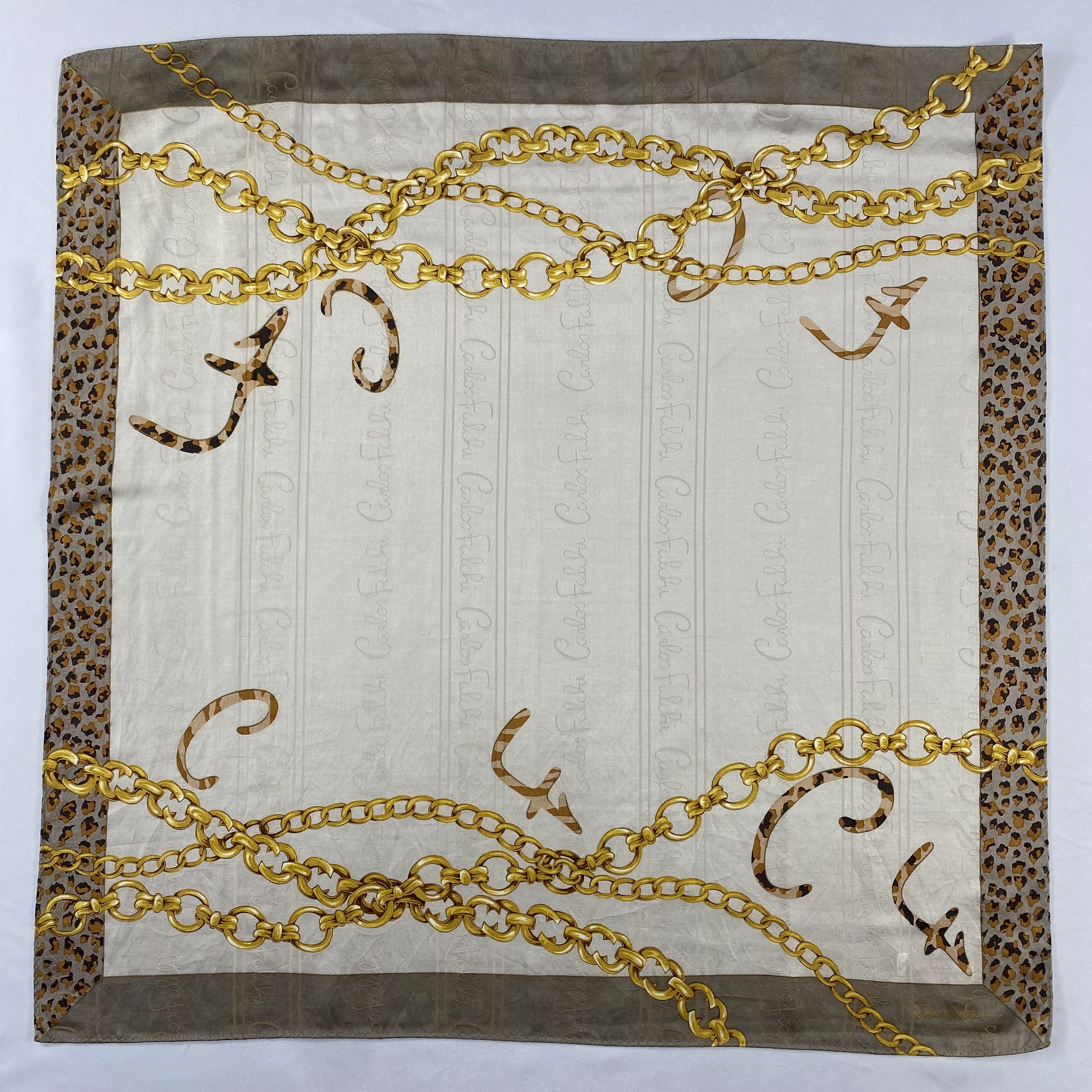 Vintage Carlos Falchi Handkerchief / Bandana / Neckerchief C859 Size ONE SIZE - 3 Thumbnail