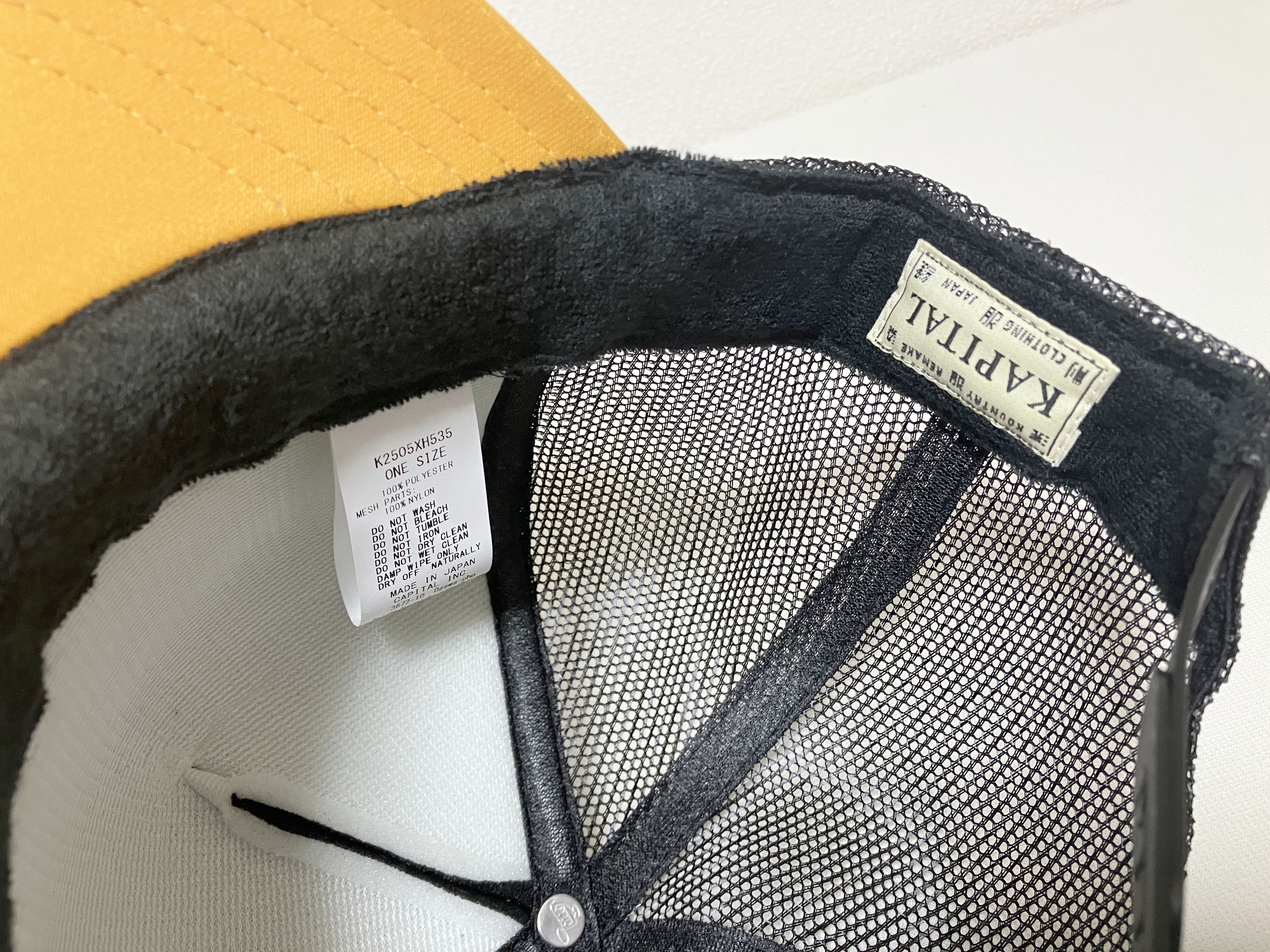 Kapital kapital life kapriccio truck cap hat trucker black yellow Size ONE SIZE - 4 Thumbnail