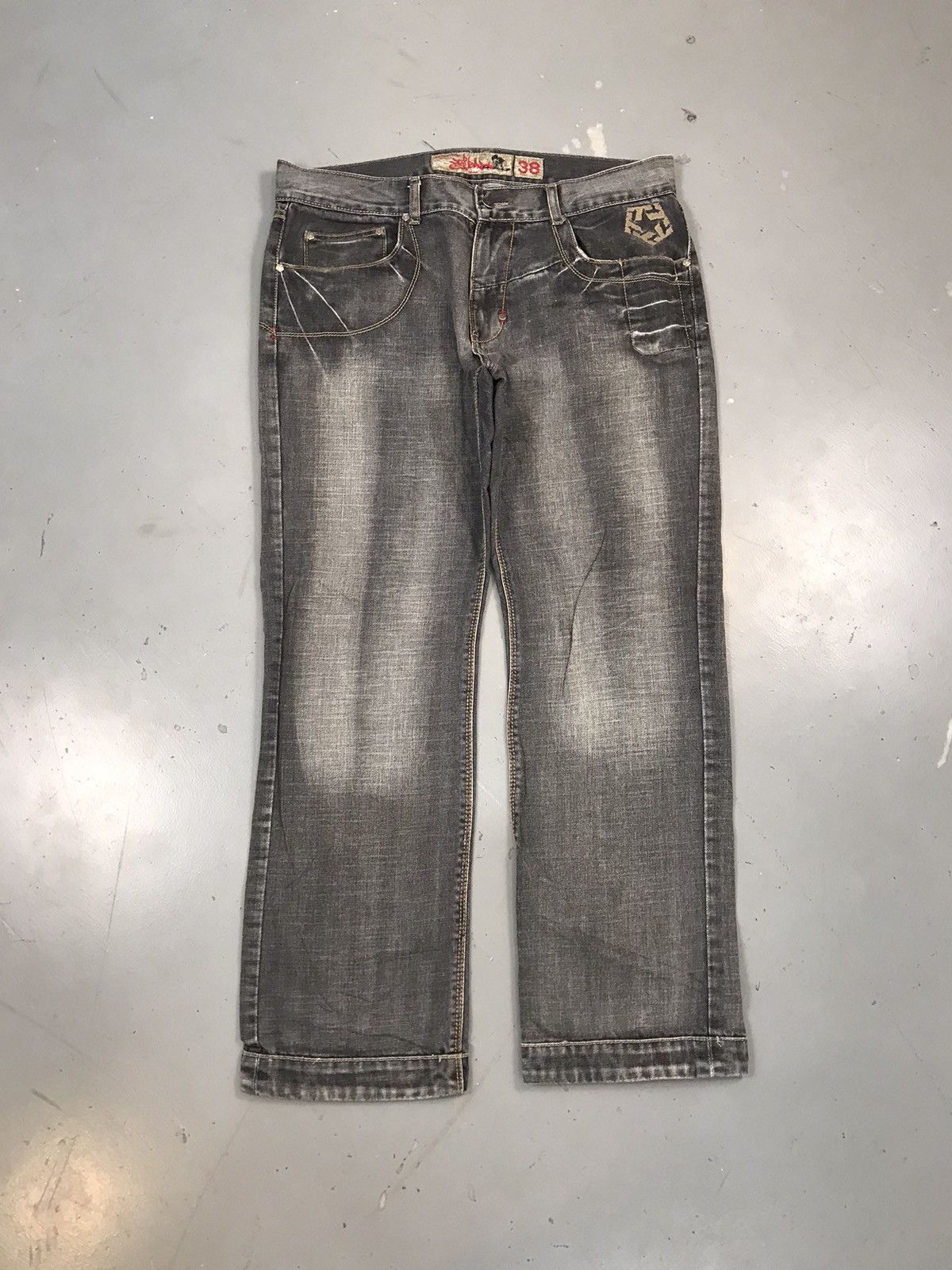 Southpole × Tribal Streetwear × Vintage Vintage Tribal denim SpellOut embroidered Y2K Size US 38 / EU 54 - 2 Thumbnail