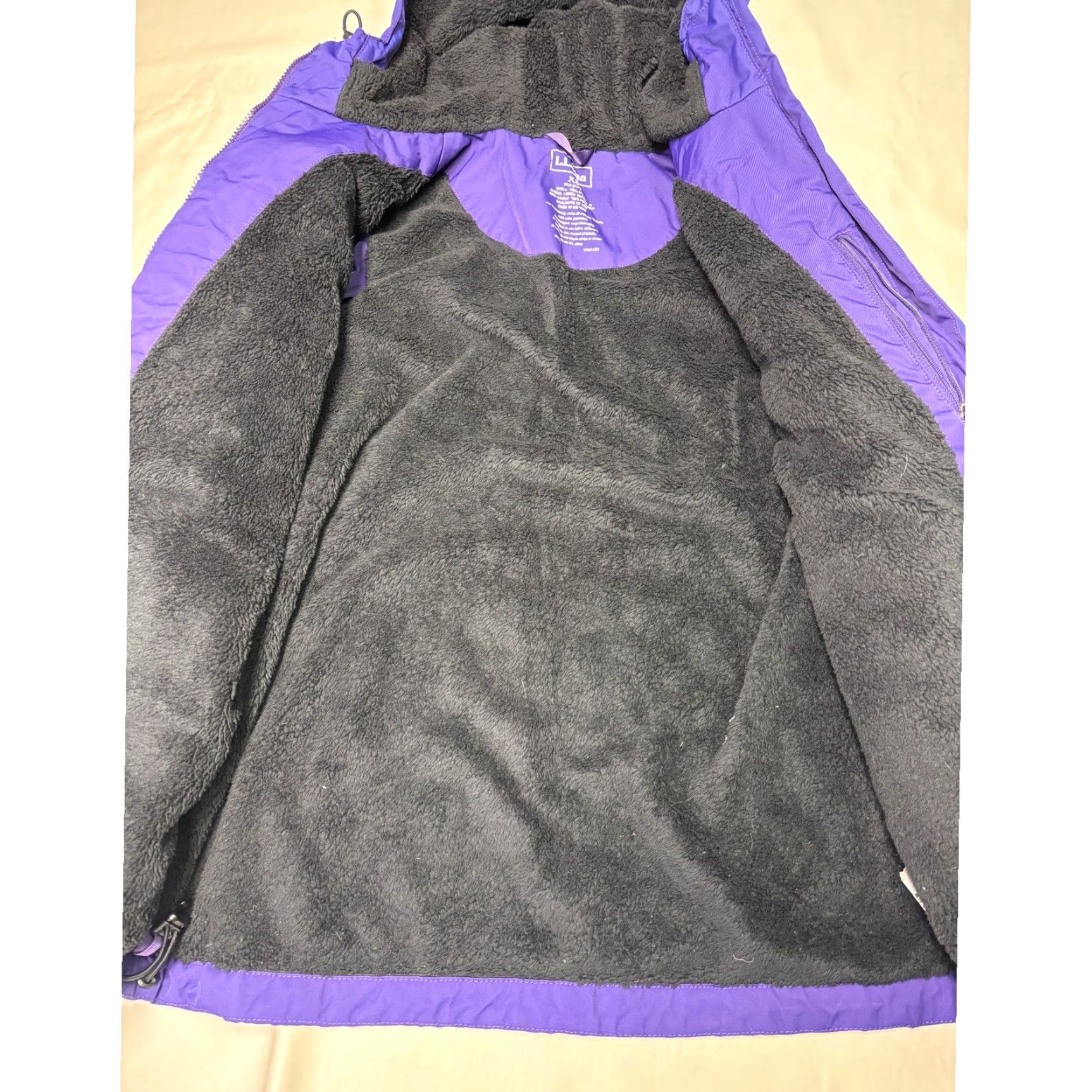 Vintage L.L.Bean Purple Hooded Jacket Women's XS Fleece Lined Insulated Waterproof Anorak Zip Pocket Microfleece Size XS / US 0-2 / IT 36-38 - 3 Thumbnail