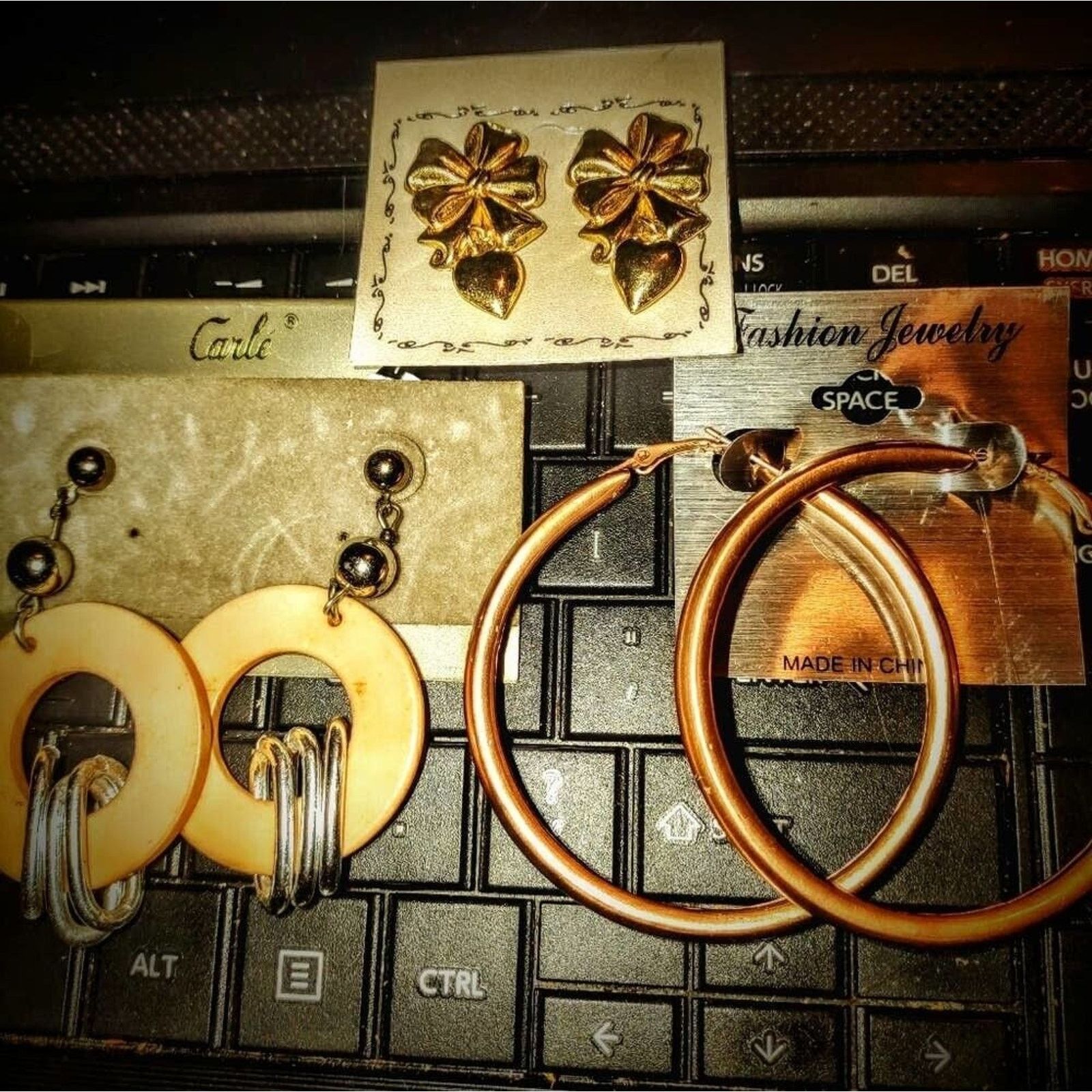 Vintage Three pairs of designer earrings new with tags Size ONE SIZE - 2 Thumbnail