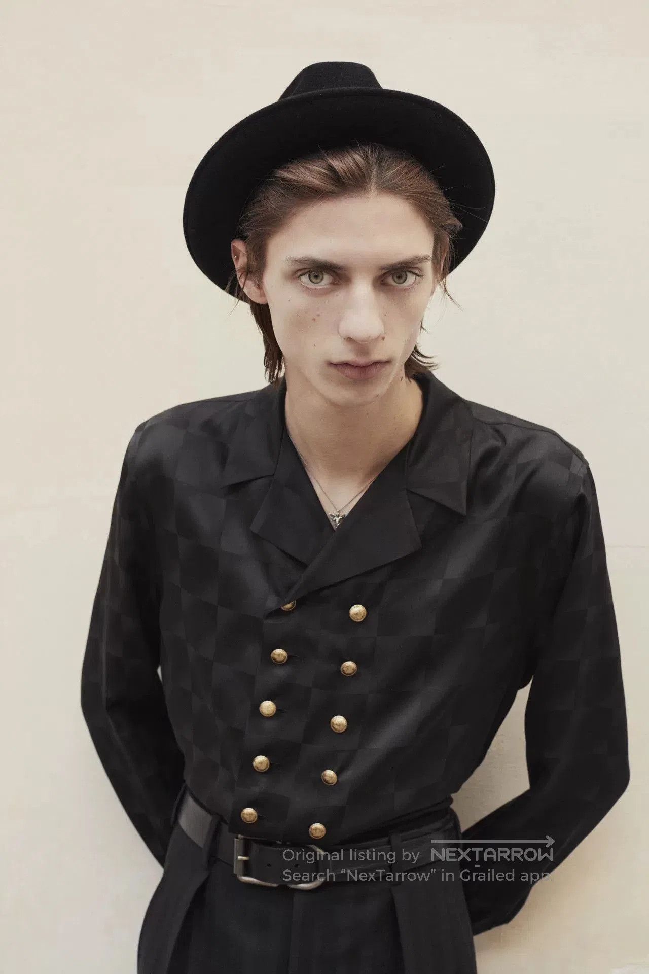 Saint Laurent Paris black rabbit fur fedora hat. Size ONE SIZE - 6 Thumbnail