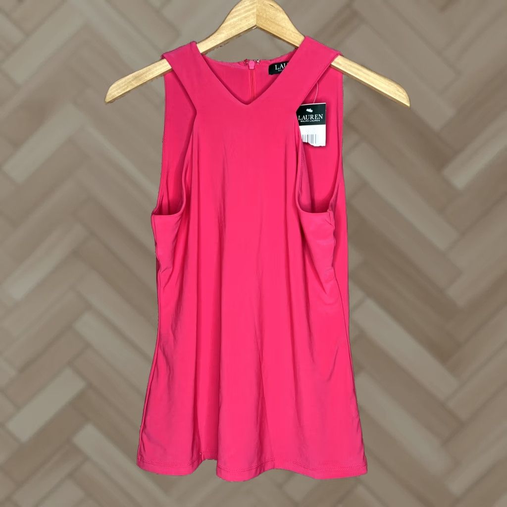 Ralph Lauren Women's Lauren Ralph Lauren PETITE Medium Hot Pink Tank Top Blouse Size M / US 6-8 / IT 42-44 - 1 Thumbnail